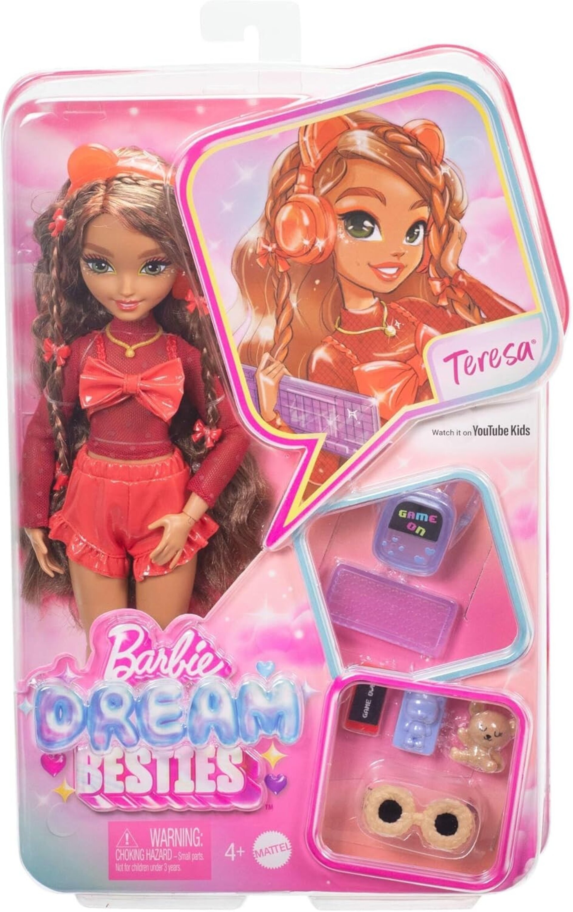 Barbie Dream Besties Teresa, Muñeca con pelo moreno ondulado, - 6