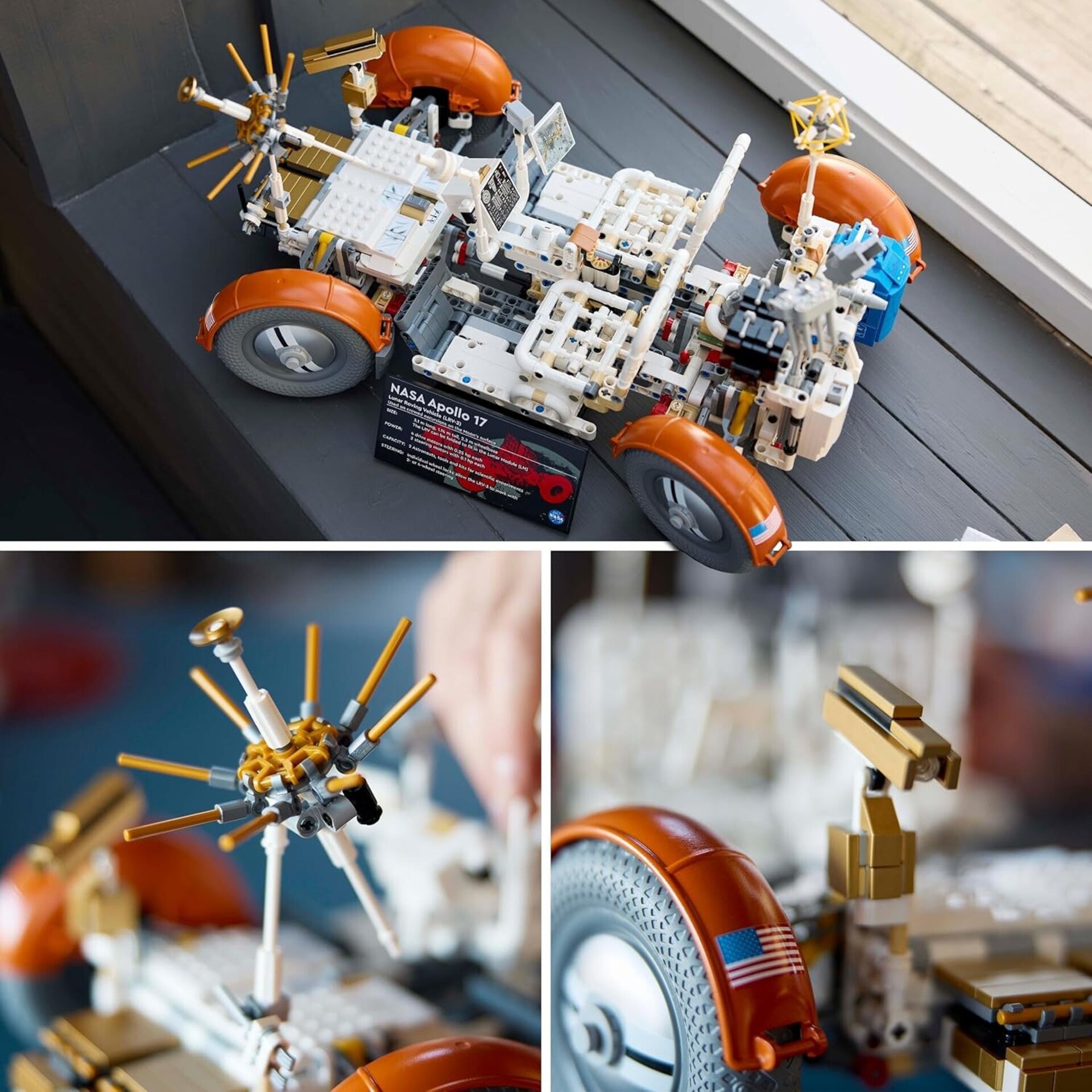 LEGO Technic Vehículo de Exploración Lunar NASA Apollo Róver Espacial, Maqueta p - 8