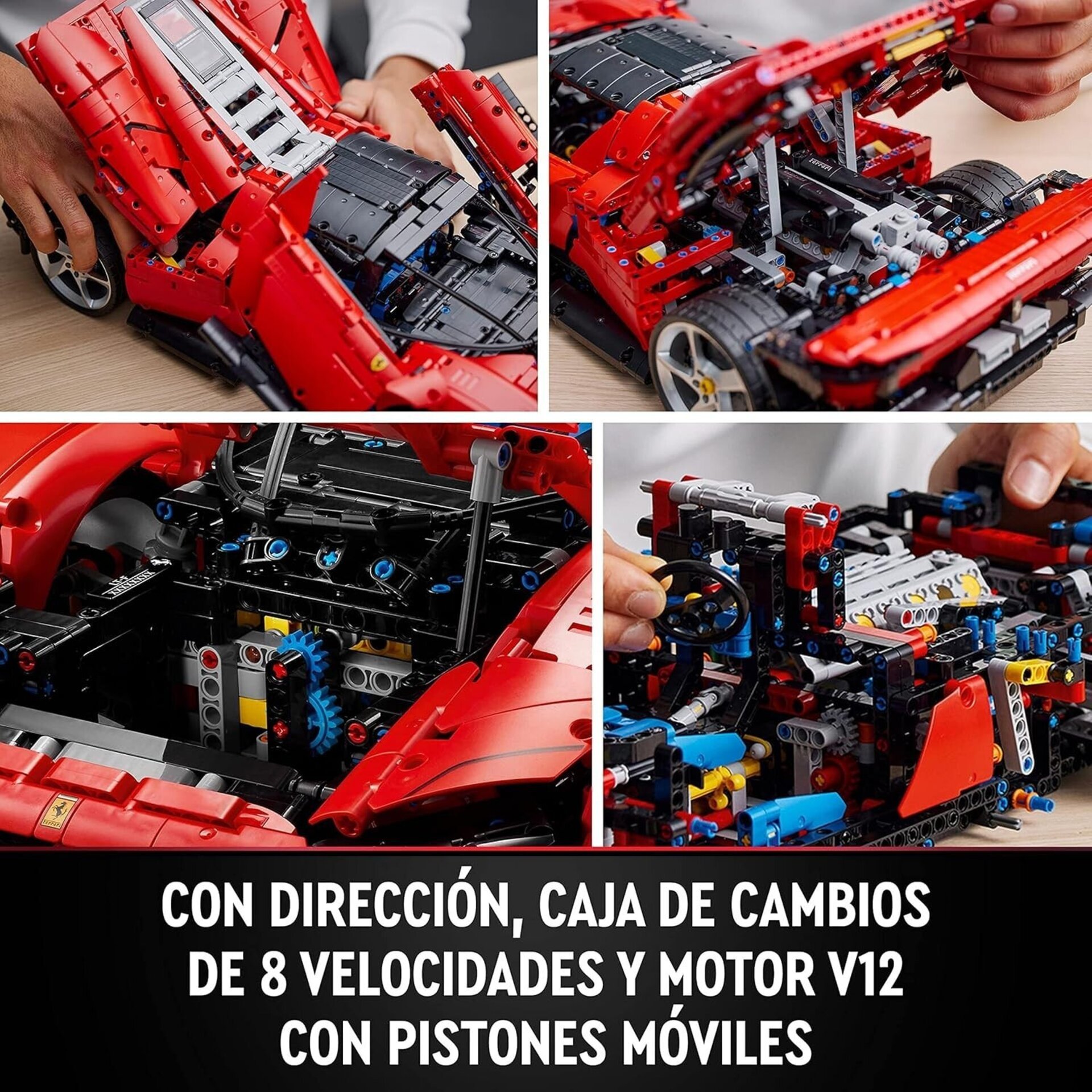 LEGO Technic Ferrari Daytona SP3, Maqueta de Súper Escala 1:8, para Construir, - 9