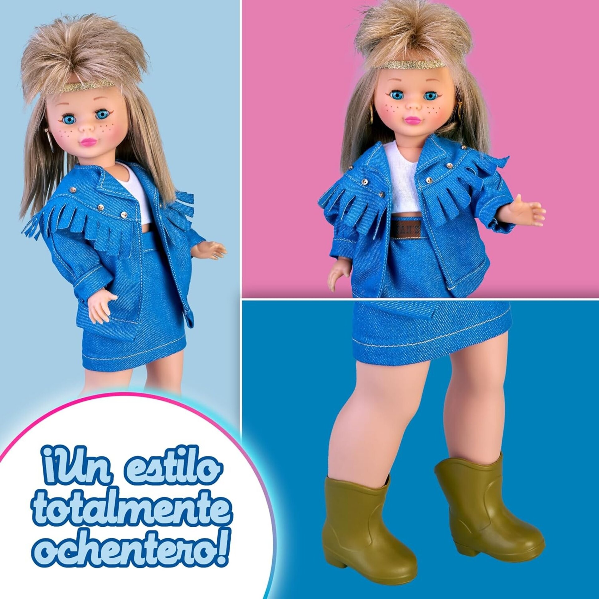 Nancy Colección Jean's, Muñeca Rubia Reedición de 1989 con Conjunto Vaquero y Bo - 3