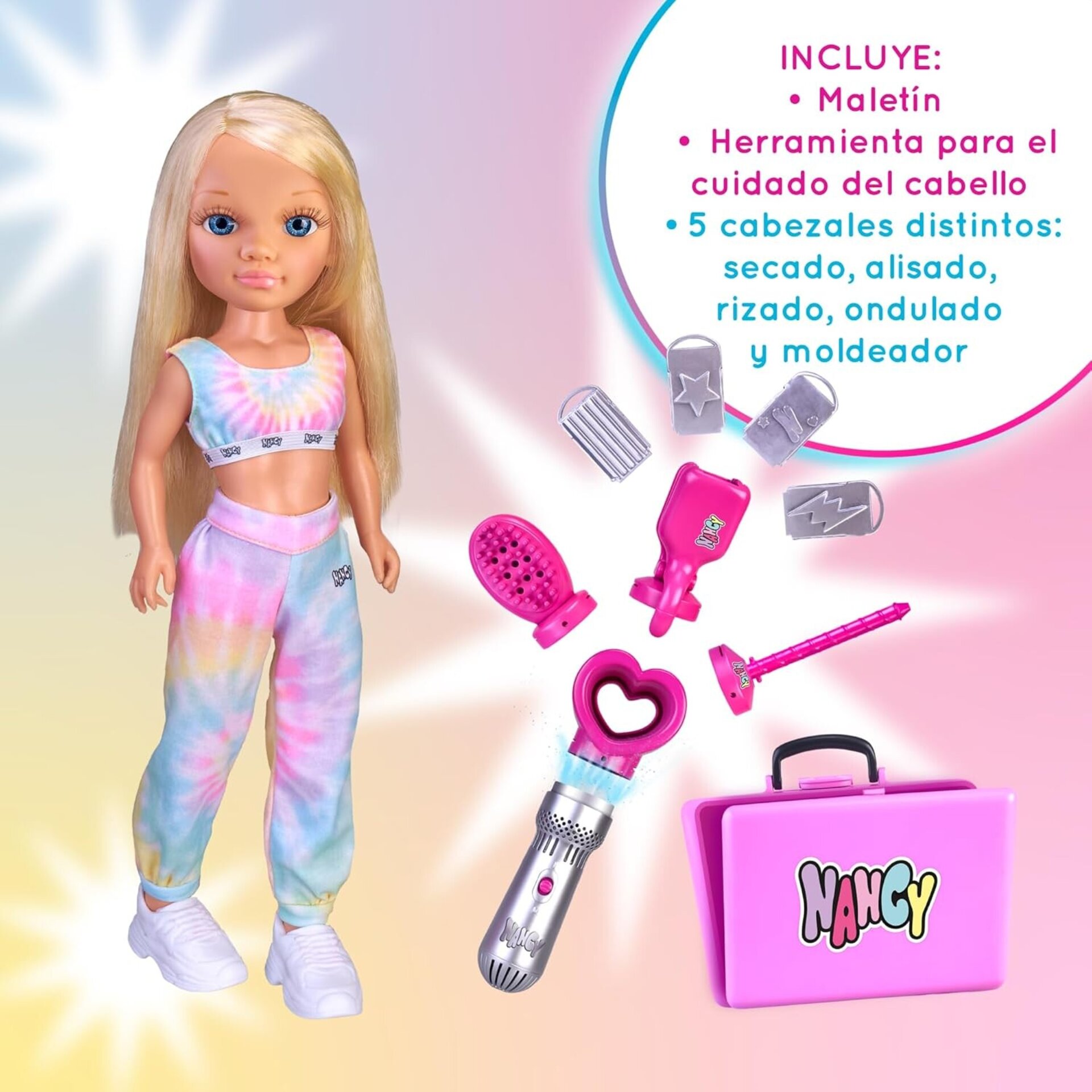 Nancy Air Styler, Muñeca con Herramienta de Belleza para Crear Peinados, Cinco F - 6