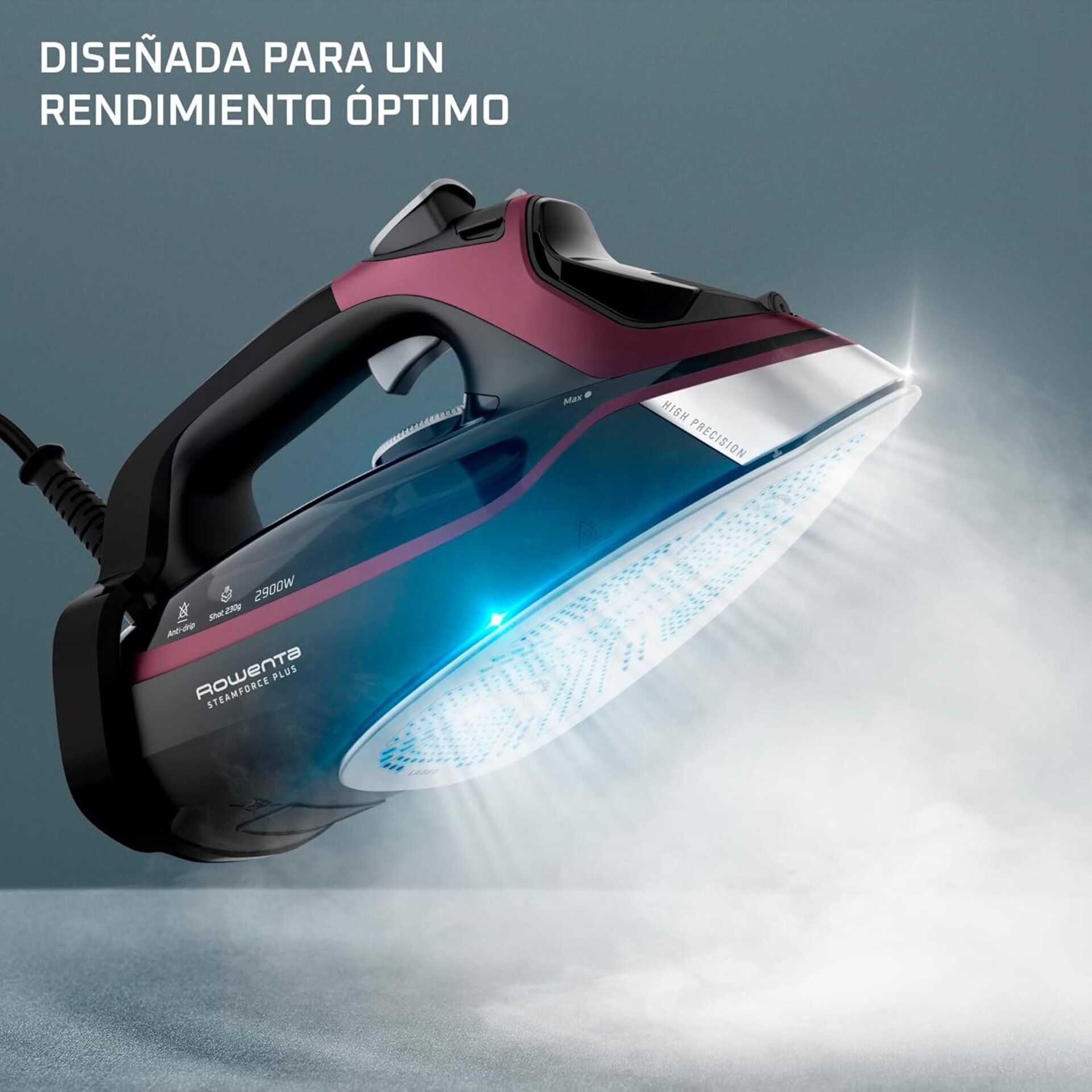 Rowenta Plancha de vapor Steamforce - Suela Microsteam HD Profile, 2900 W, salid - 4