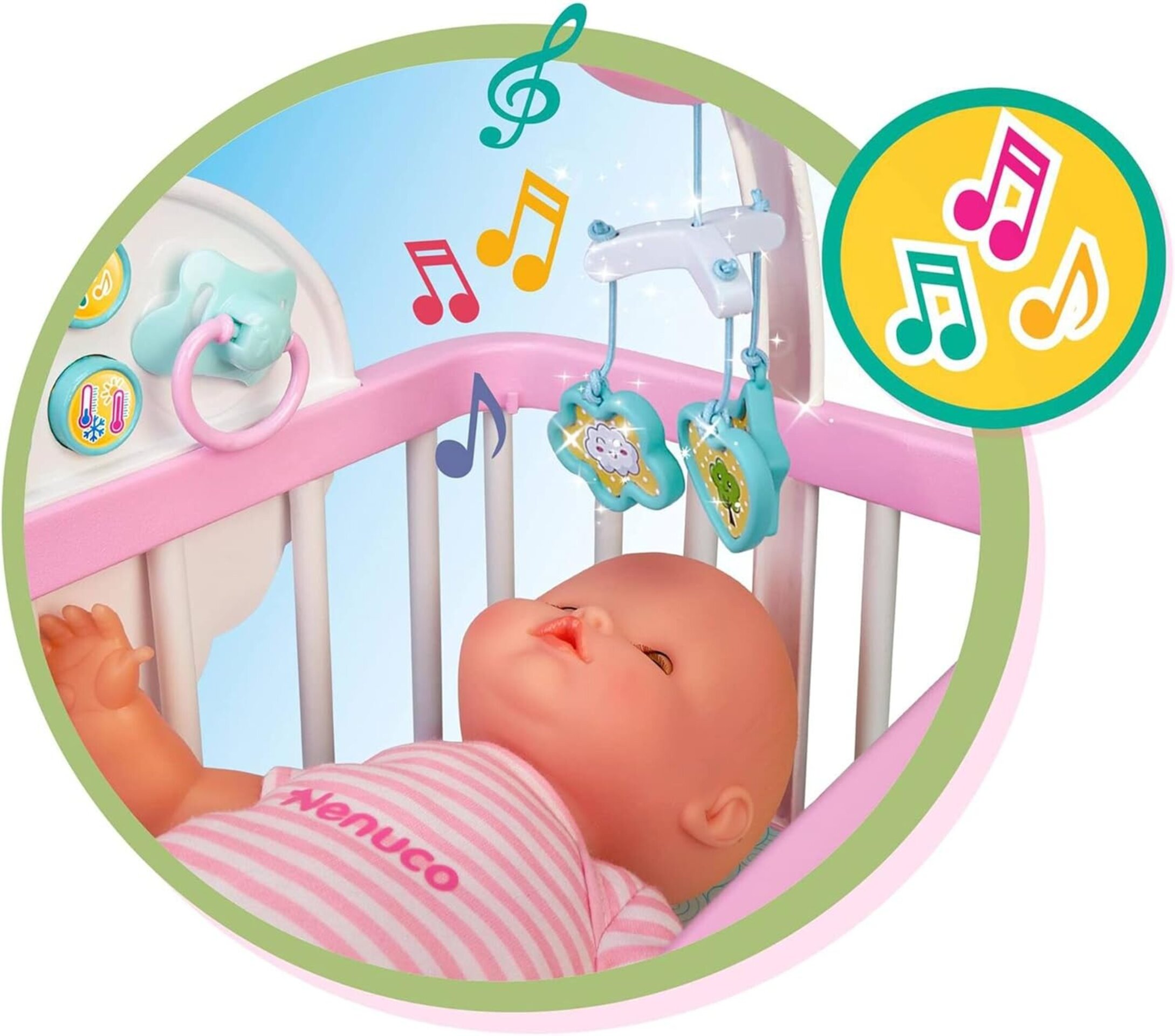 NENUCO - La Cuna Que te Ayuda, cunita interactiva con Luces y Sonidos, muñeco de - 3