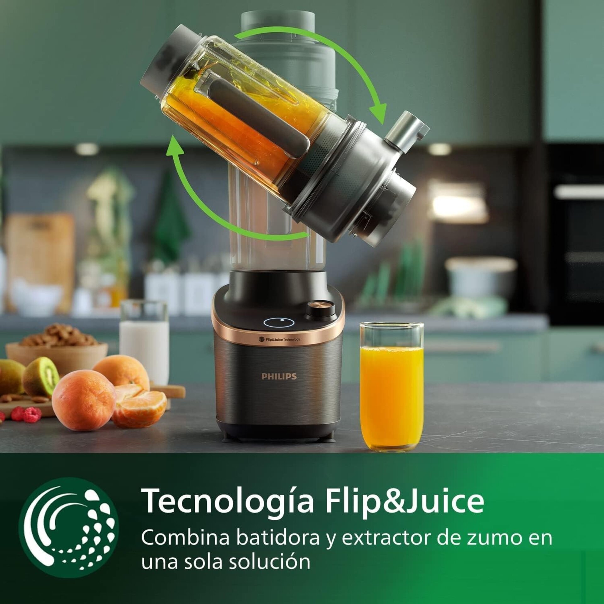 Philips Flip&Juice Batidora de alta velocidad Serie 7000 con módulo - 7