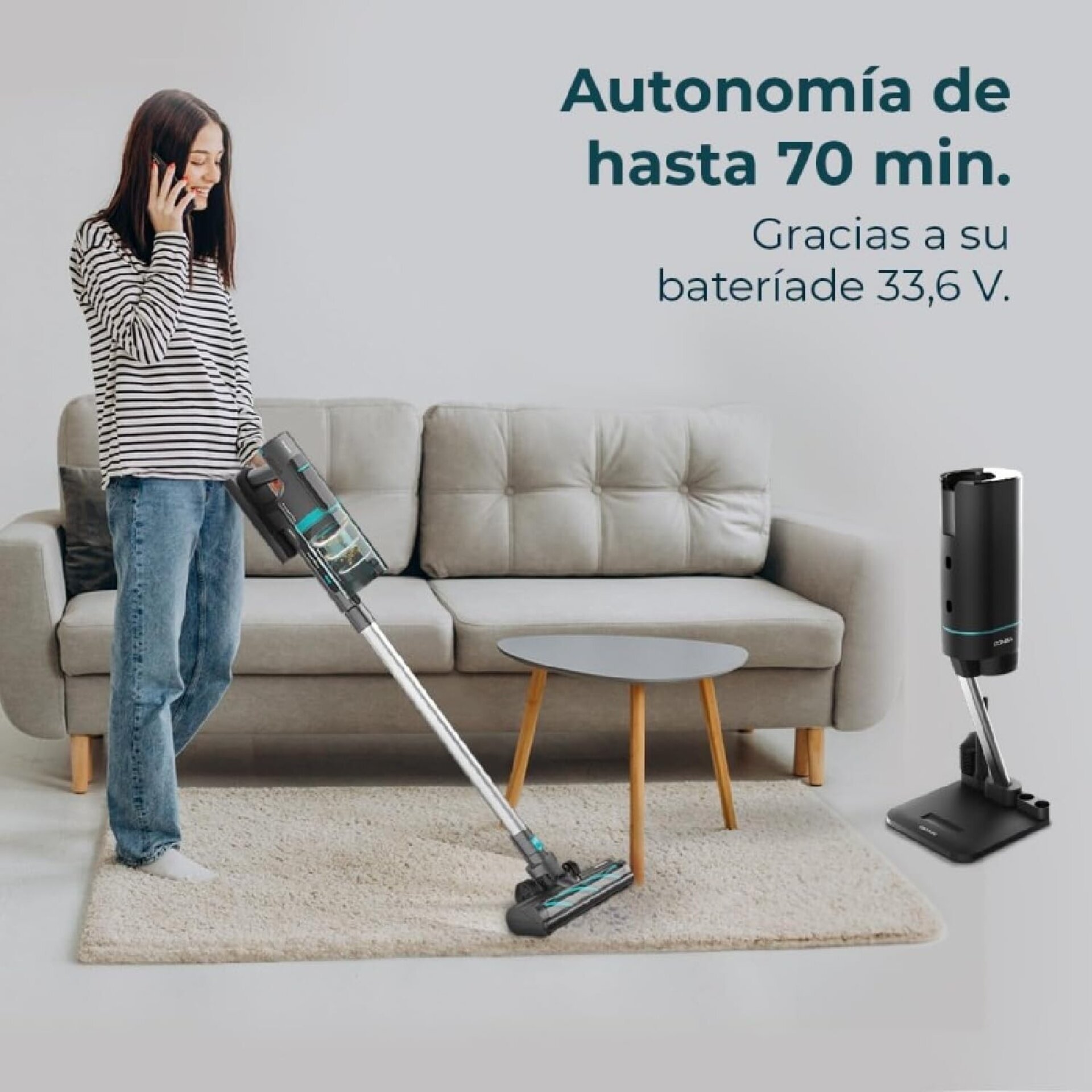 Cecotec Aspirador Escoba con Base de Autovaciado Conga Rockstar 10000 Nebula - 7