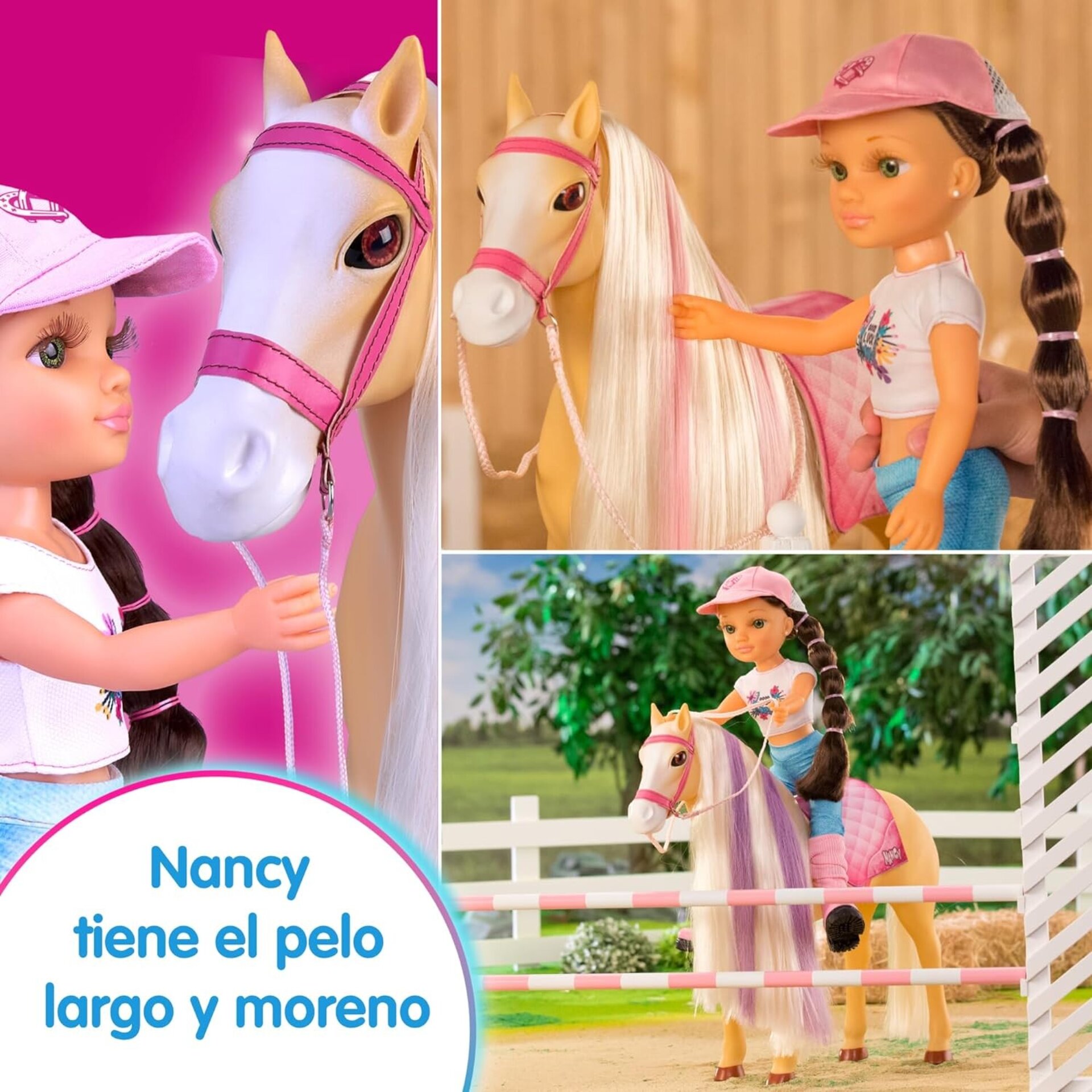 Nancy - Un día con su Caballo, muñeca Fashion articulada y Caballo - 3