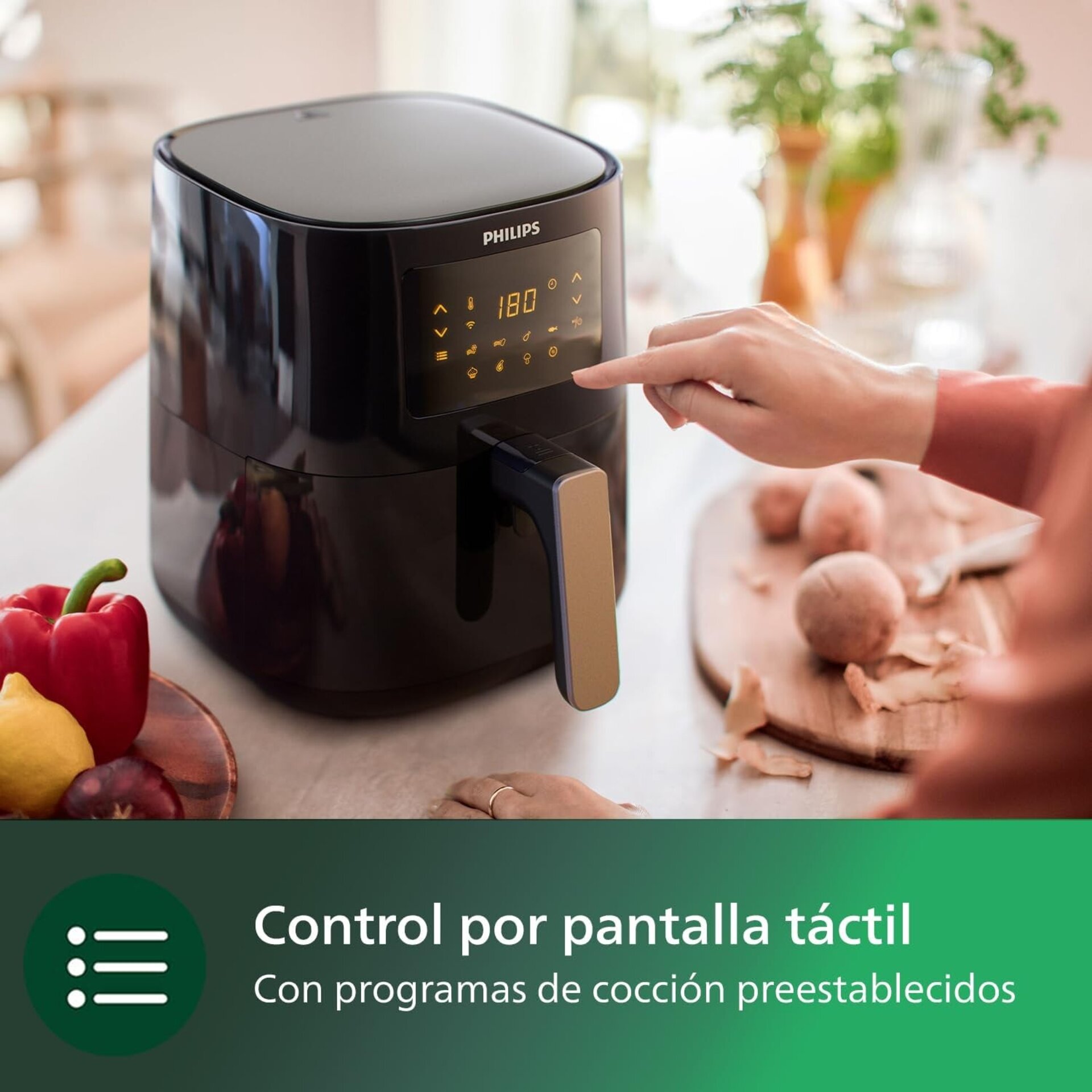 Philips Airfryer Serie 5000 L con WIFI, 4,1L (0,8Kg), Freidora de aire con funci - 3