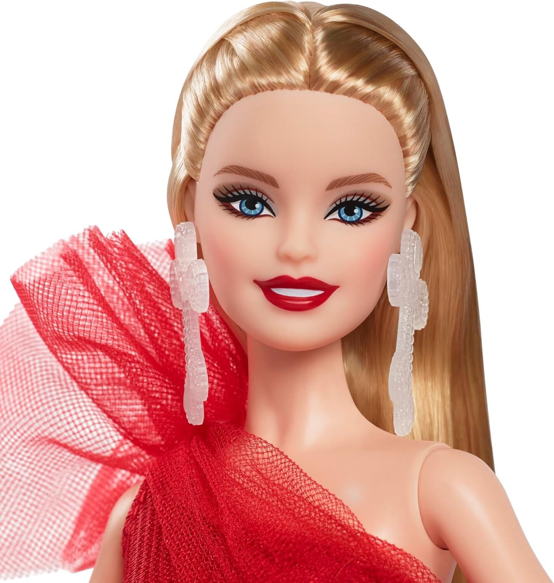 Barbie Signature, 2024 Holiday Rubia con Vestido y Falda a Cuadros, Regalo de Te - 5