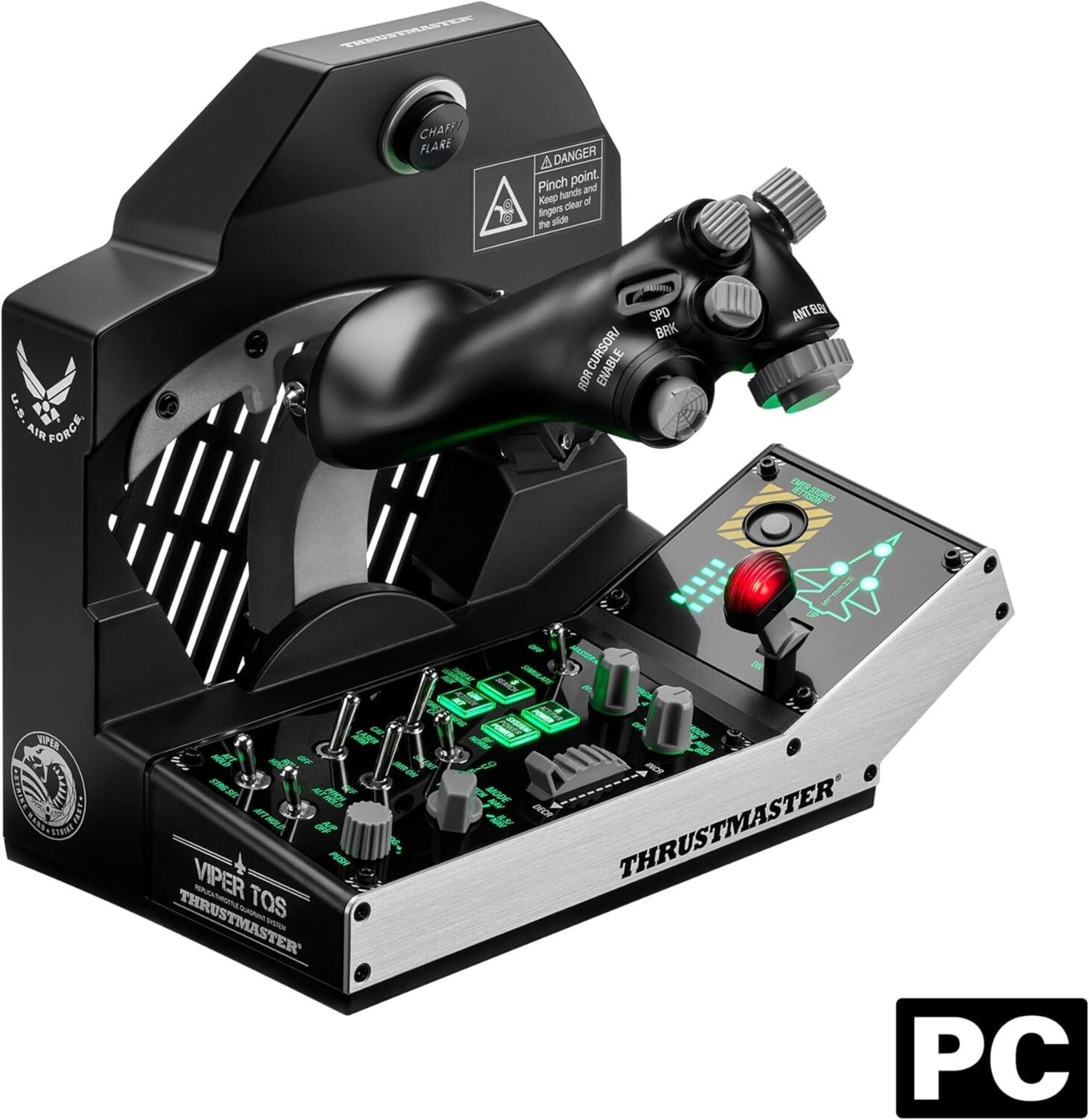 Thrustmaster Viper TQS Mission Pack para PC, Sistema de Cuadrante de Aceleración - 8