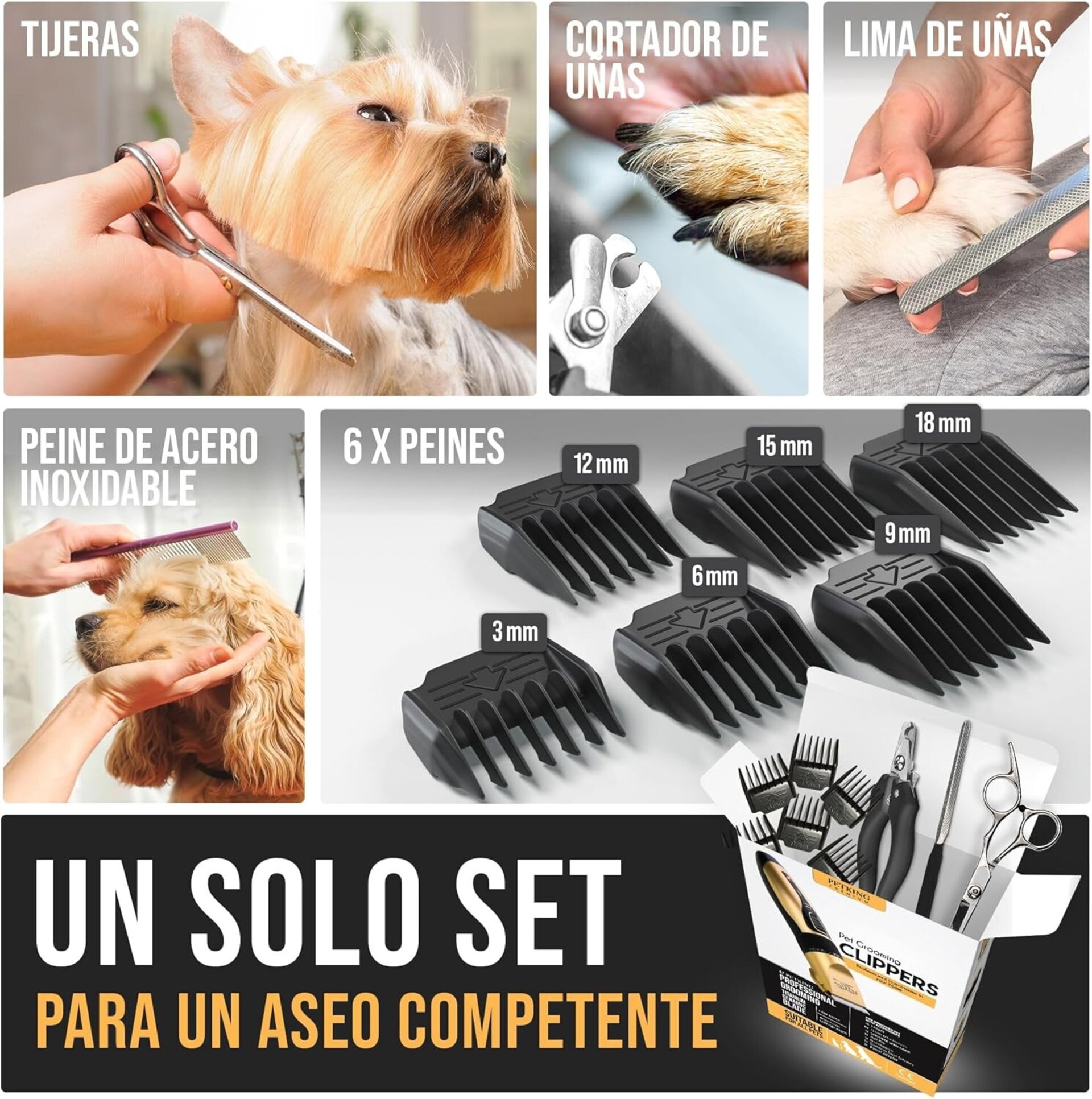 PetKing Premium Maquina Cortar Pelo para Mascota - 3