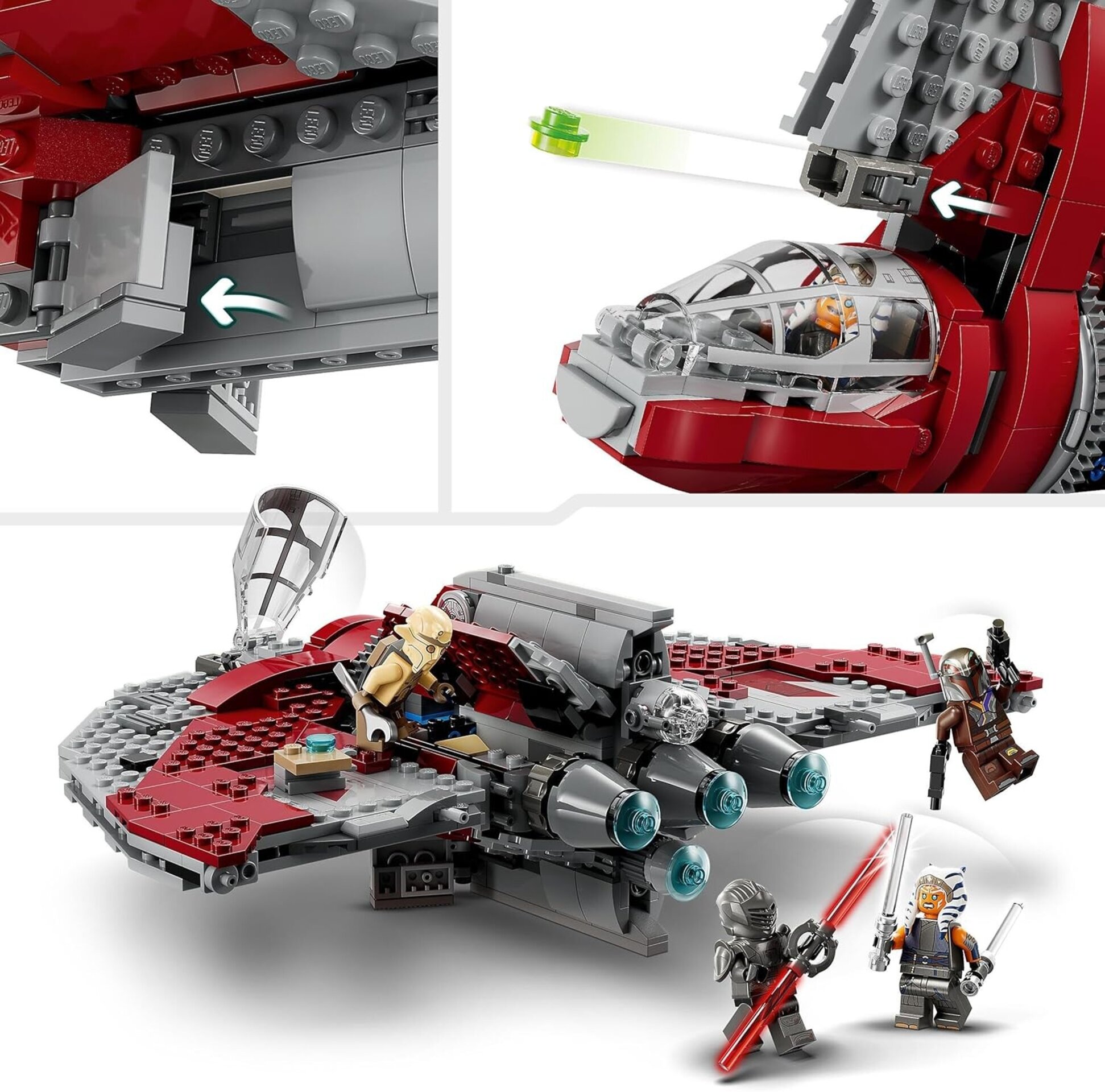 LEGO 75362 Star Wars Lanzadera Jedi T-6 de Ahsoka Tano Nave Estelar de Juguete - 8