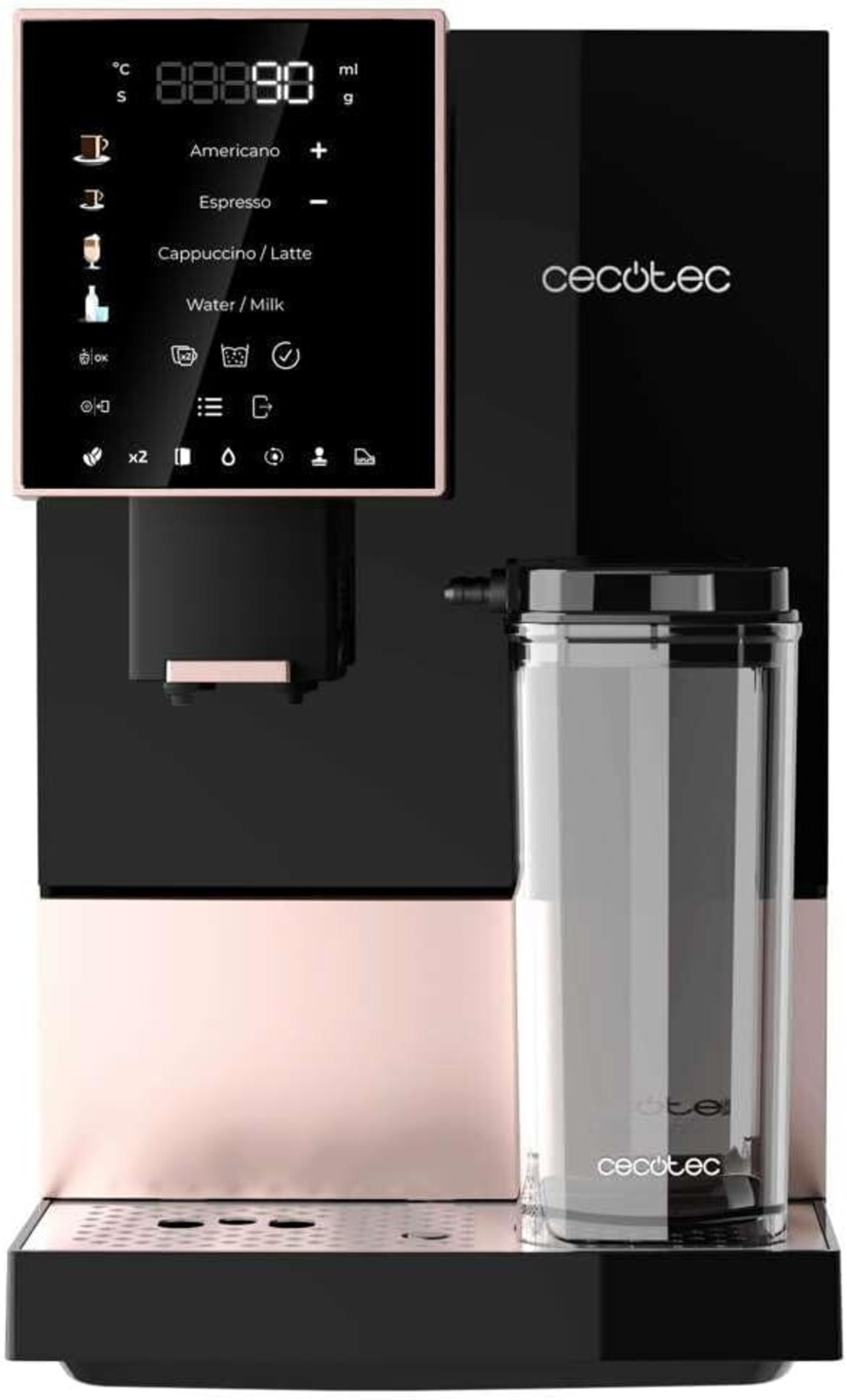 Cecotec Cafetera Superautomática Cremmaet Compactccino Black Rose, 19 bares, - 6