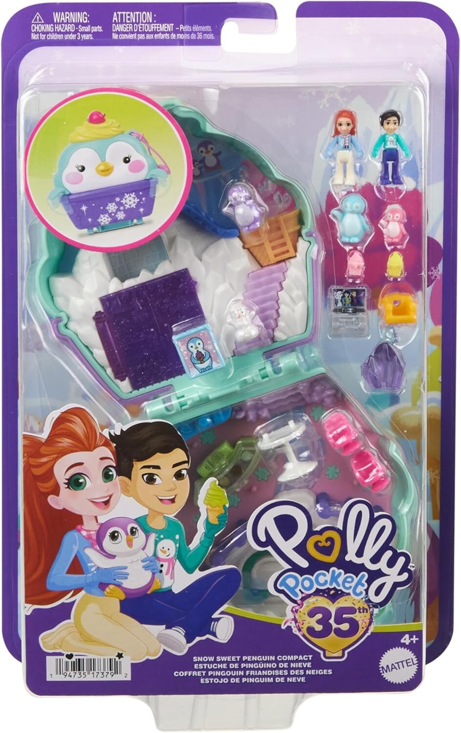 Polly Pocket Estuche Pastel Pingüino Set de Juego con muñecas - 4