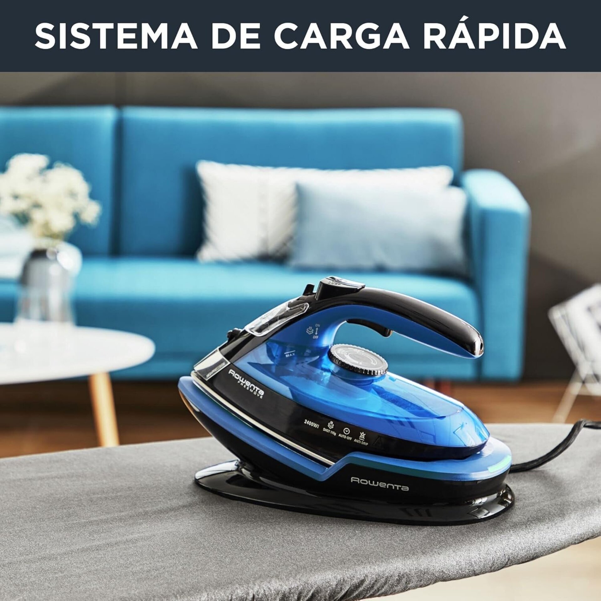 Rowenta Freemove DE5010 Plancha sin cable con golpe de vapor 115 g/min, sin cabl - 4