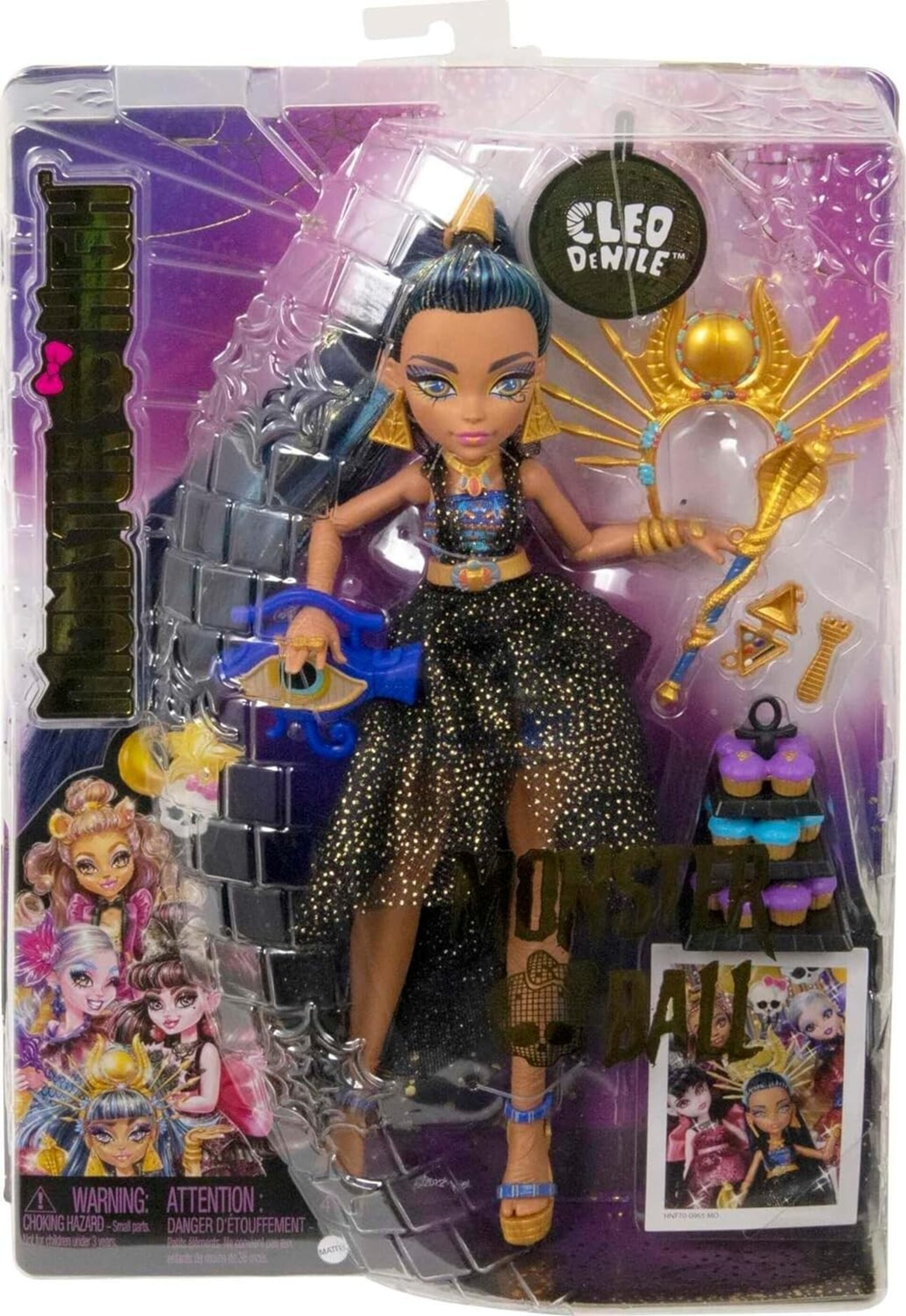 Monster High Muñeca Monster Ball, Cleo De Nile en vestido de fiesta - 6