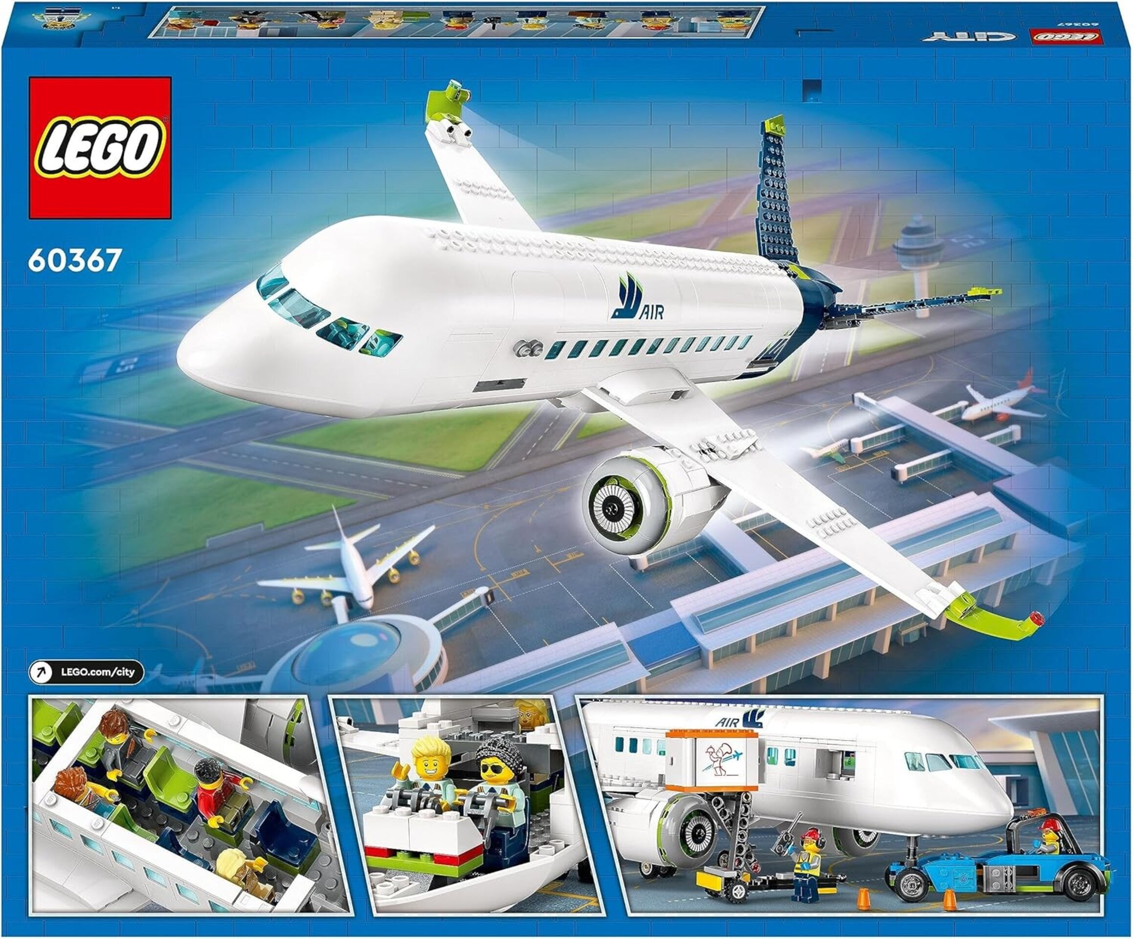 LEGO 60367 City Avión de Pasajeros, Juguete de Construcción de Avión Grande con - 5