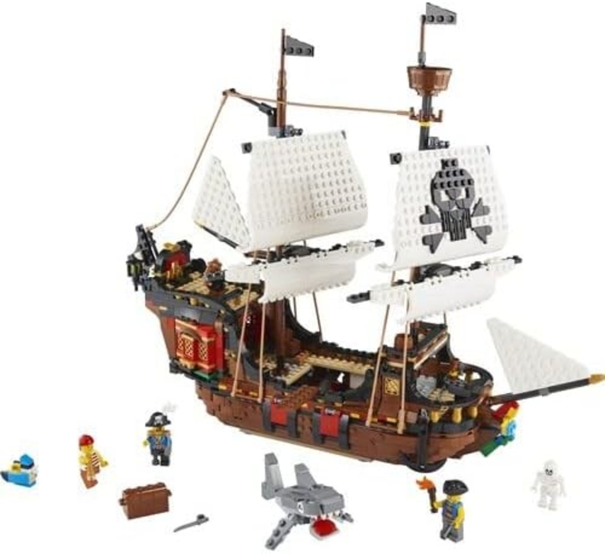LEGO Creator 3-en-1 Barco Pirata, Isla Calavera o Taberna, Juego Creativo - 5