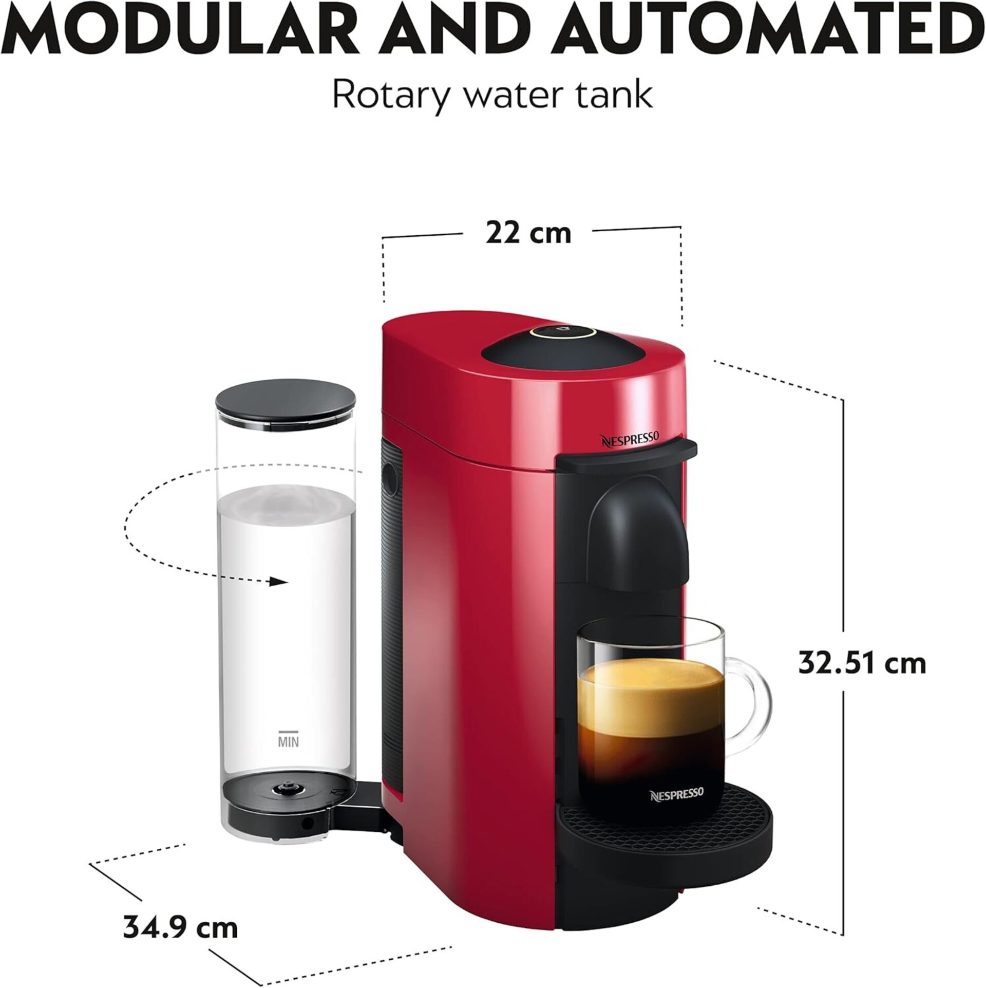 Nespresso Vertuo Plus Máquina de Café y Espresso, Cafetera Automática - 2