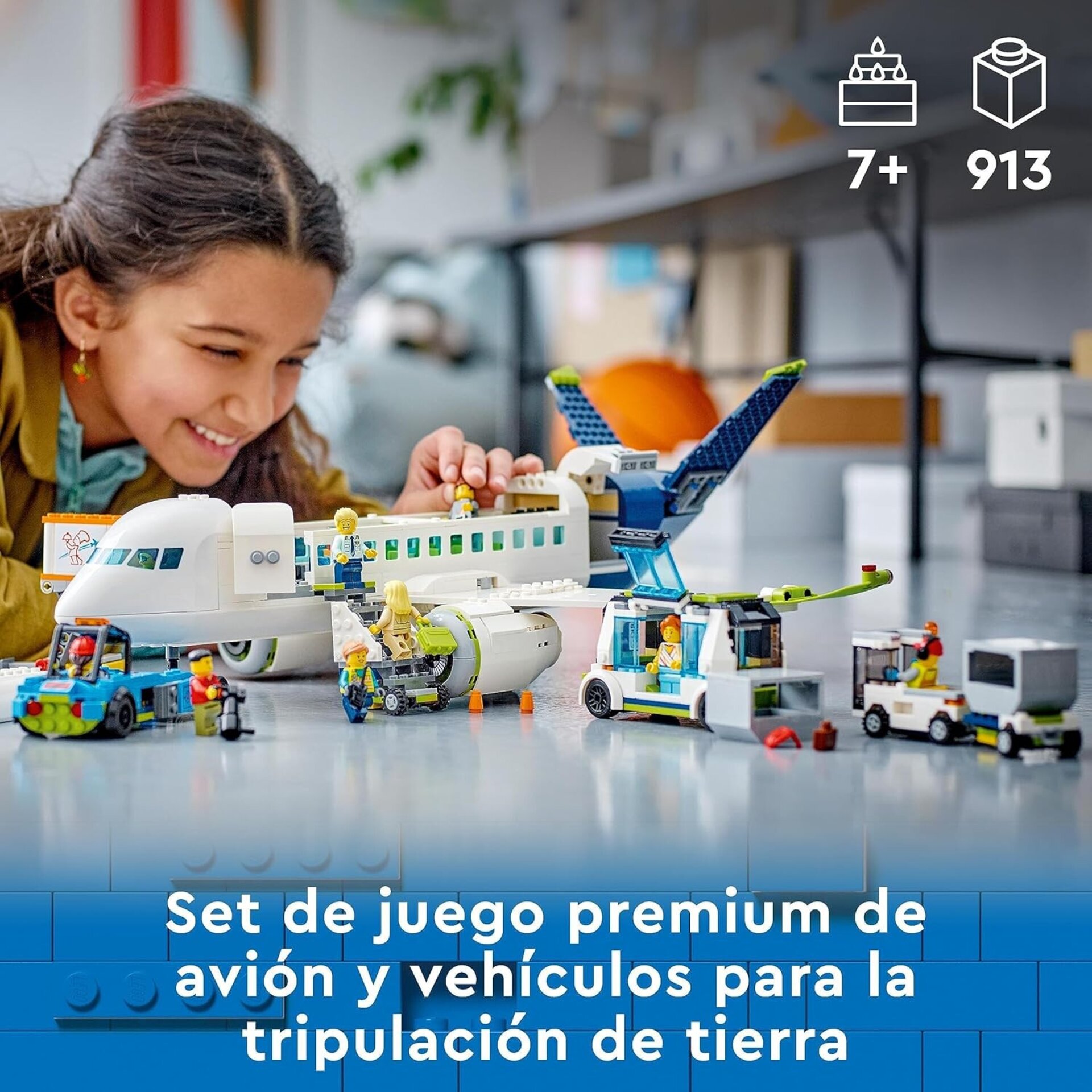 LEGO 60367 City Avión de Pasajeros, Juguete de Construcción de Avión Grande con - 10