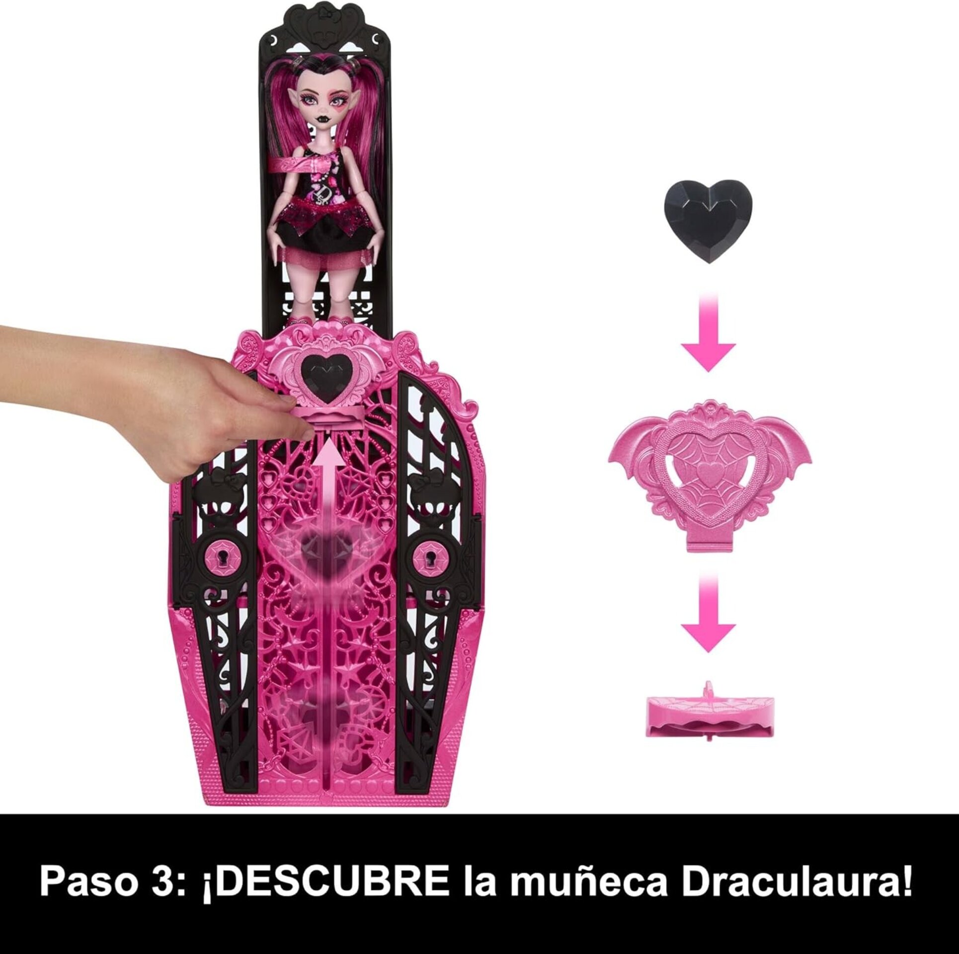 Monster High Skulltimate Secrets Monster Mysteries Draculaura Muñeca con armario - 3