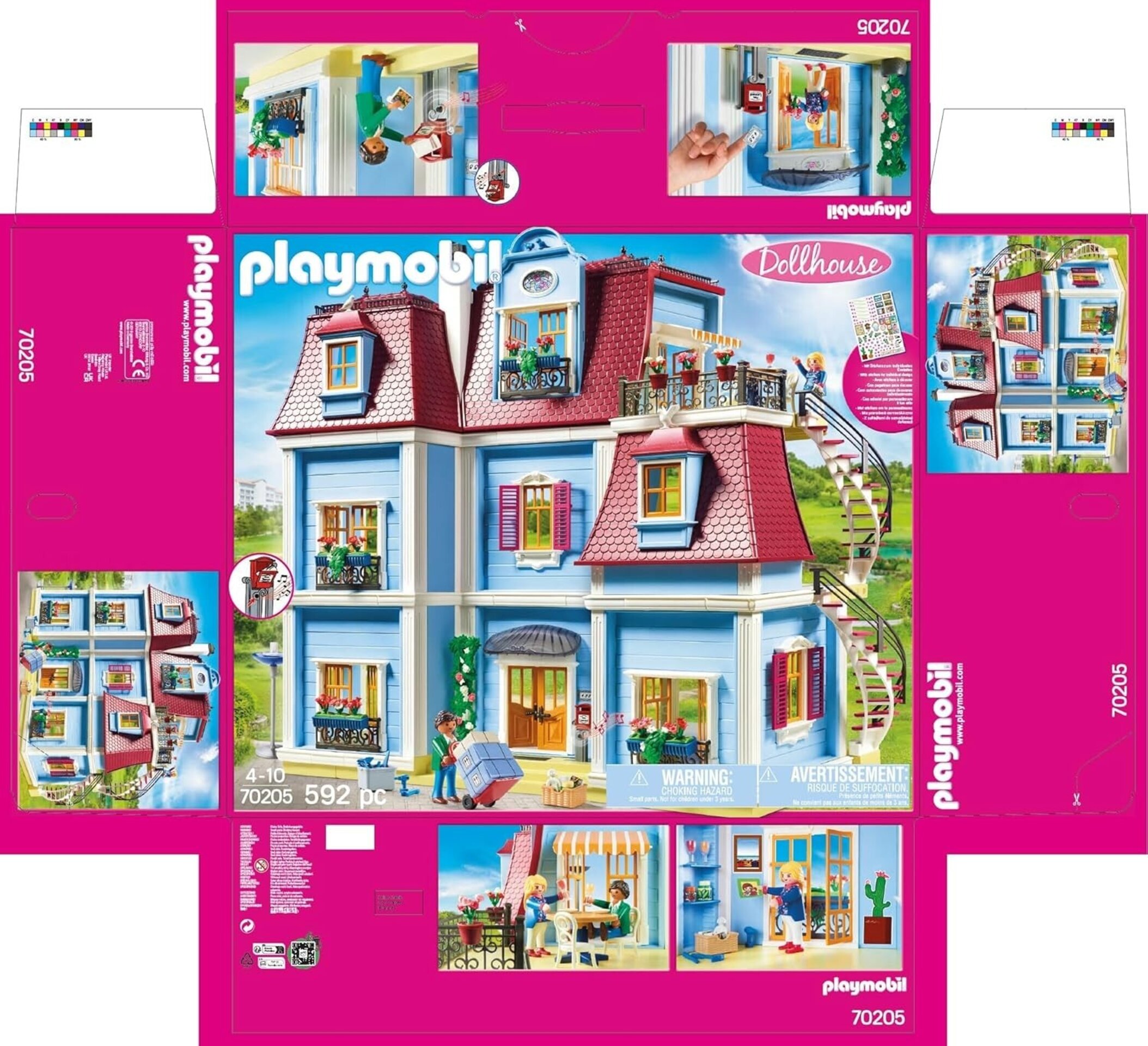 PLAYMOBIL Dollhouse 70205 Casa de Muñecas, con Timbre Real, A partir de 4 años - 4