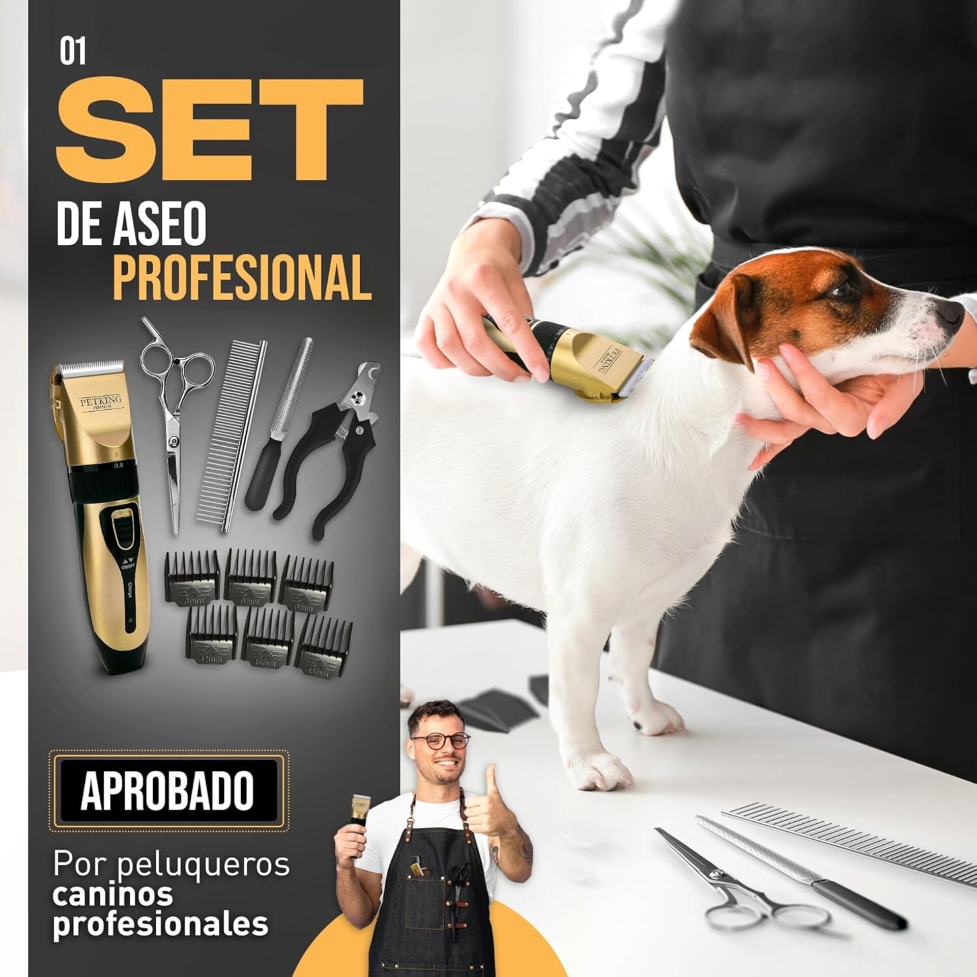 PetKing Premium Maquina Cortar Pelo para Mascota - 6