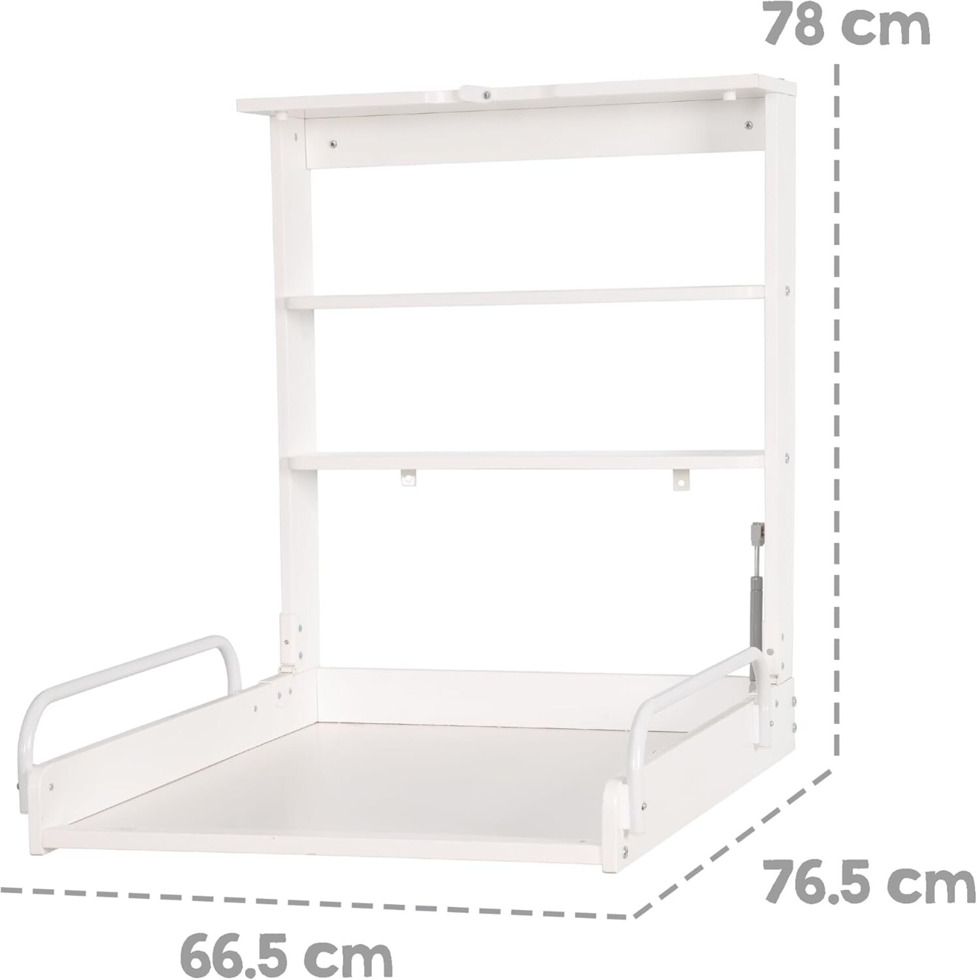 cambiador de pared, para bebes blanco - 4