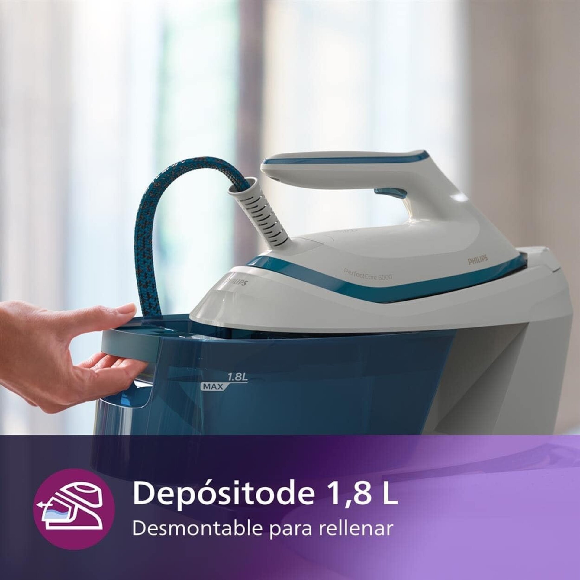 Philips PerfectCare Serie 6000 Generador De Vapor - 2400 W, 500 g De Impulso De - 2