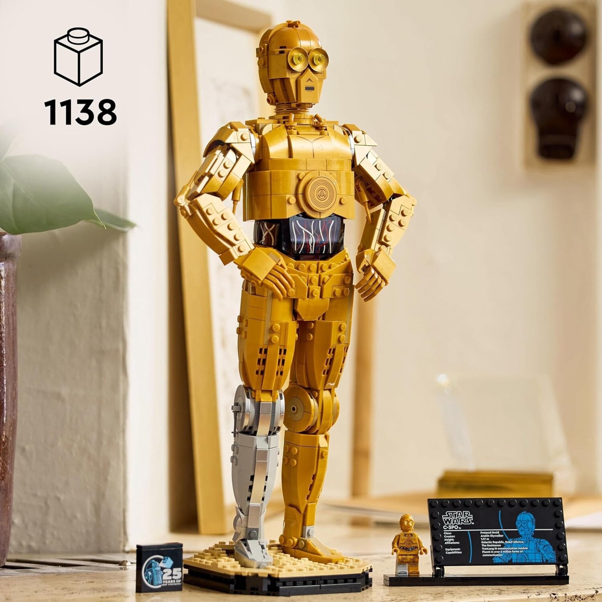 LEGO Star Wars C-3PO Figura de Droide, Maqueta de Colección para Adultos, Minifi - 7