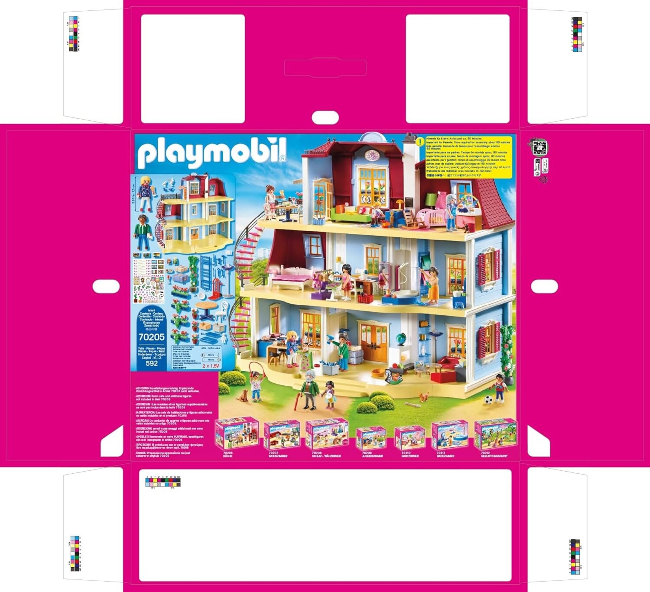 PLAYMOBIL Dollhouse 70205 Casa de Muñecas, con Timbre Real, A partir de 4 años - 6