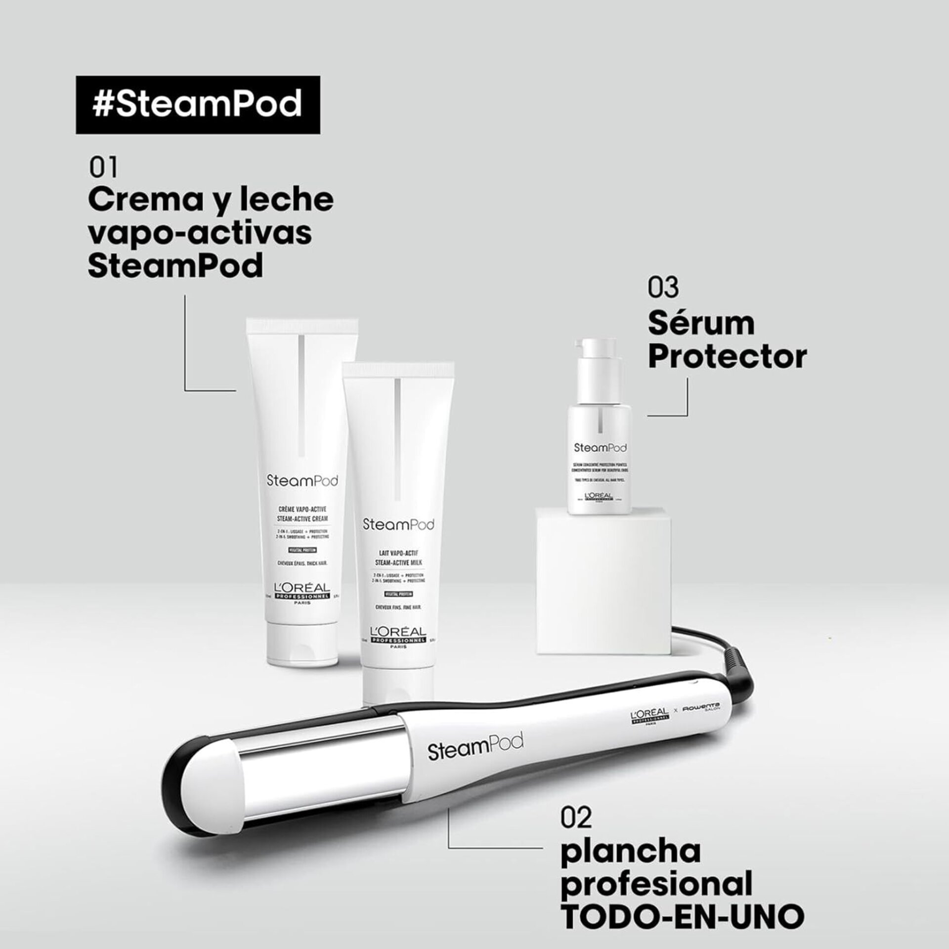 L’Oréal Professionnel, Steampod 4, Plancha de Pelo Profesional con tecnología - 3