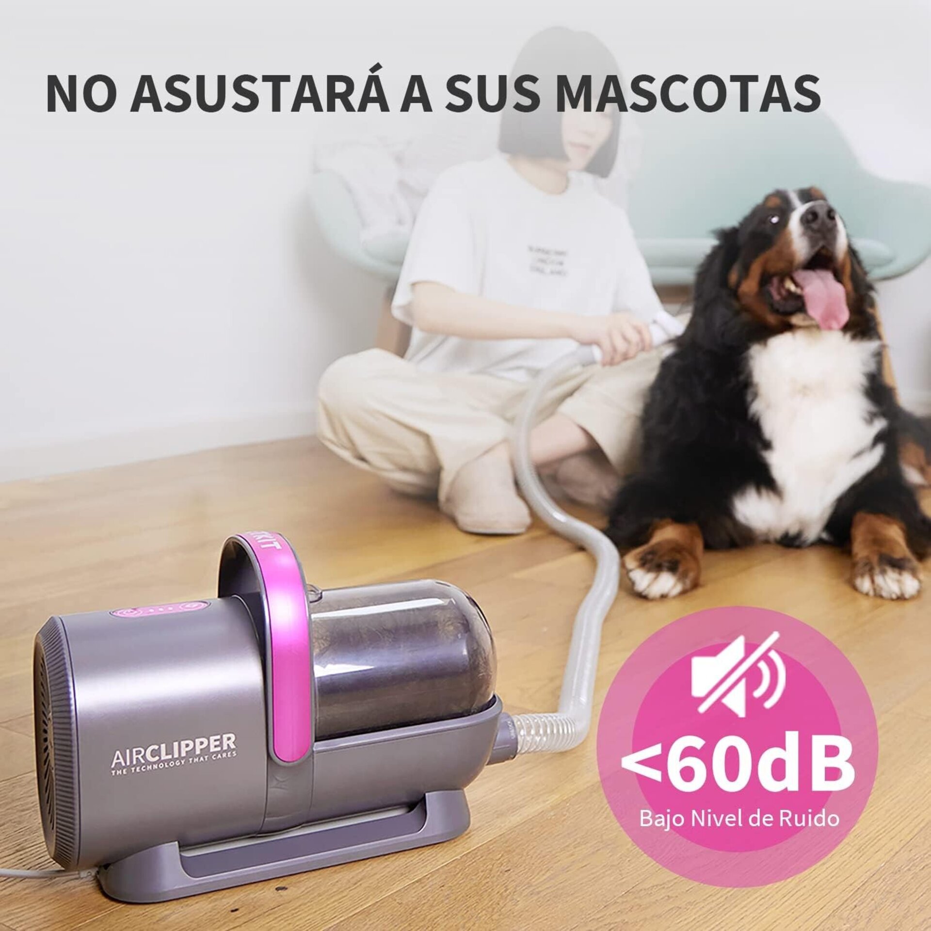 PETKIT AIRCLIPPER Cortapelos Perros con Aspiradora de Pelo, Kit de Peluquería - 5