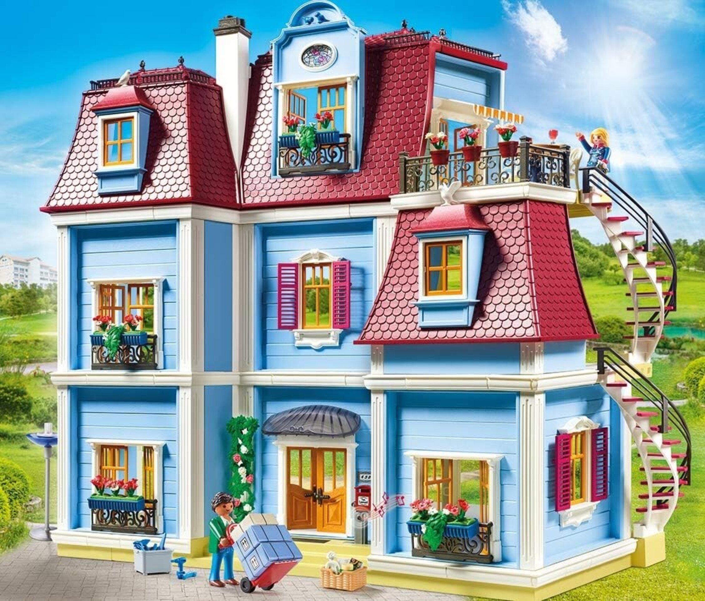 PLAYMOBIL Dollhouse 70205 Casa de Muñecas, con Timbre Real, A partir de 4 años - 3