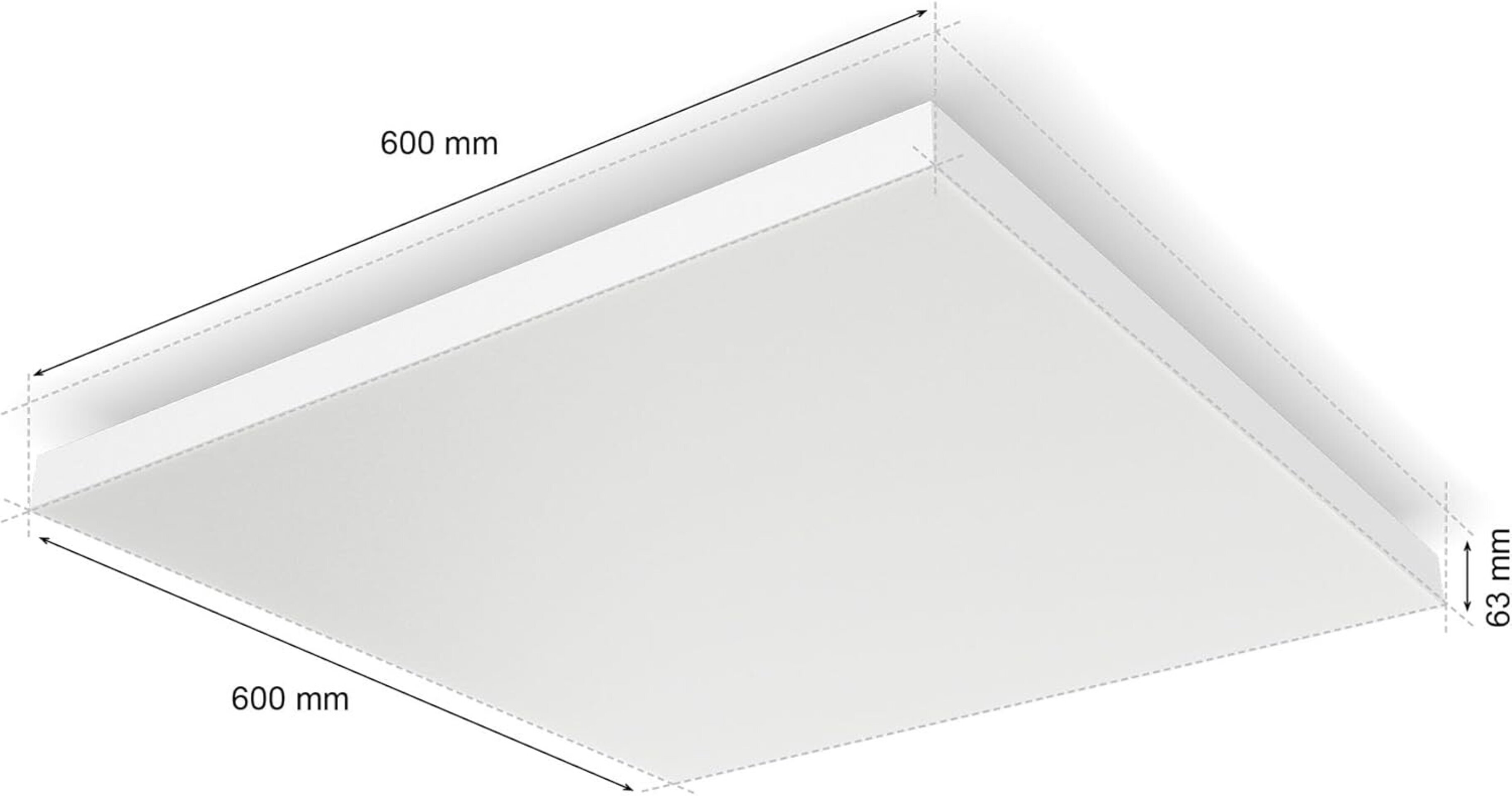 Philips Hue Datura smart panel light (rectangular 60 x 60 cm), luz blanca y - 6