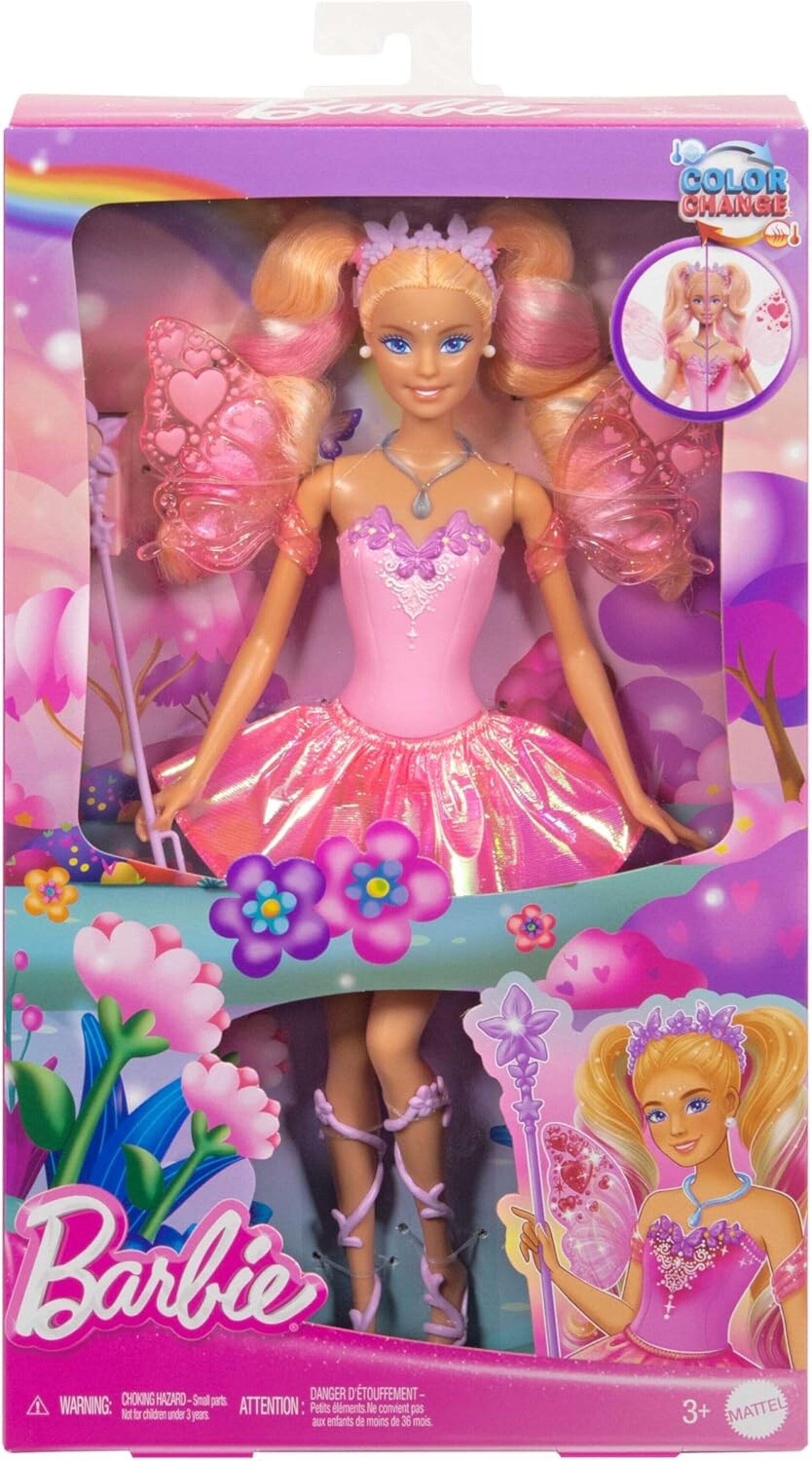 Mattel Barbie Hada Muñeca con varita de juguete y accesorios de moda, temática d - 6