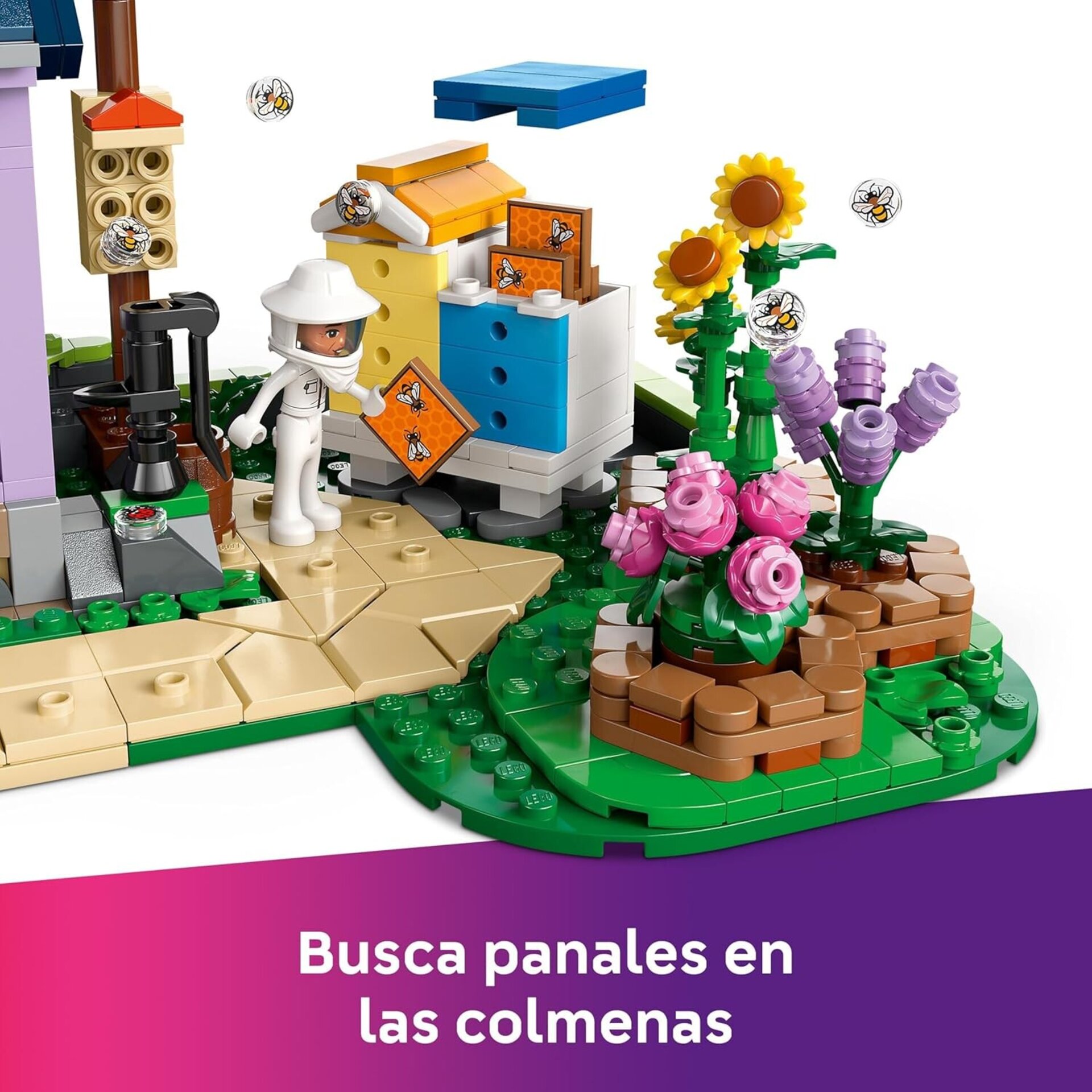 LEGO Friends Casa de los Apicultores y Jardín de Flores con 4 Mini Mini Muñecos - 8