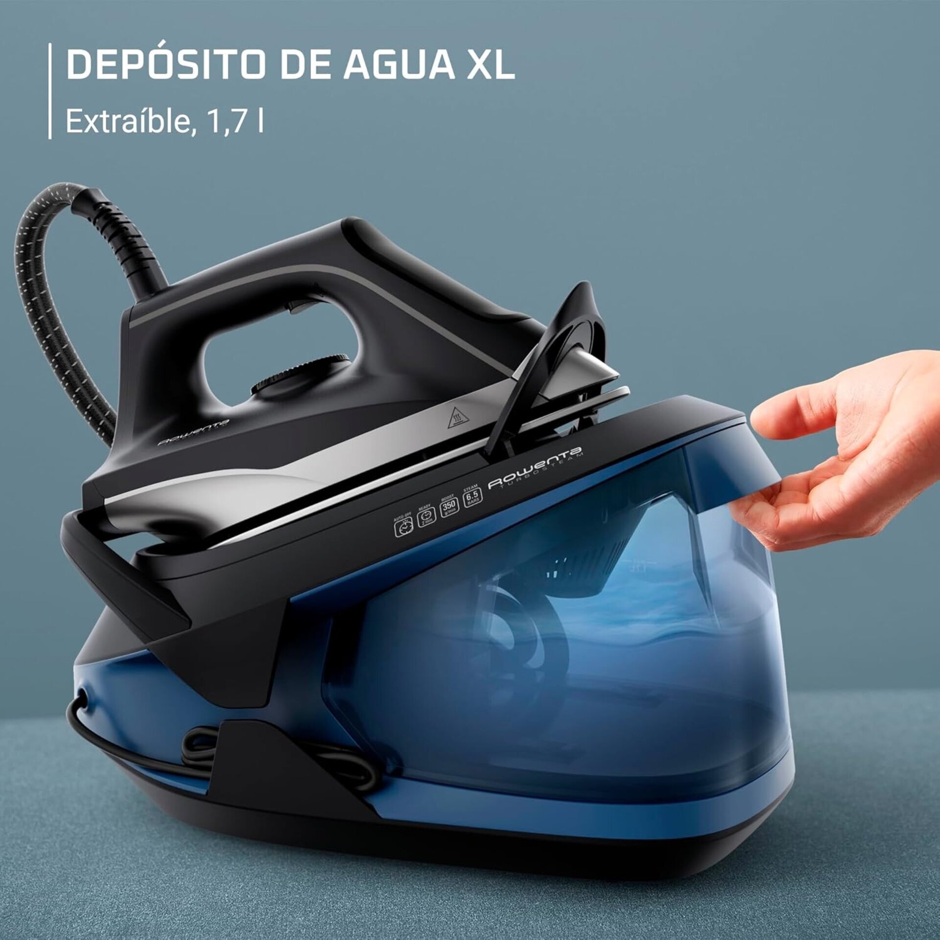 Rowenta Centro de planchado Turbosteam - Potencia 2600W, salida vapor 120g/min, - 3