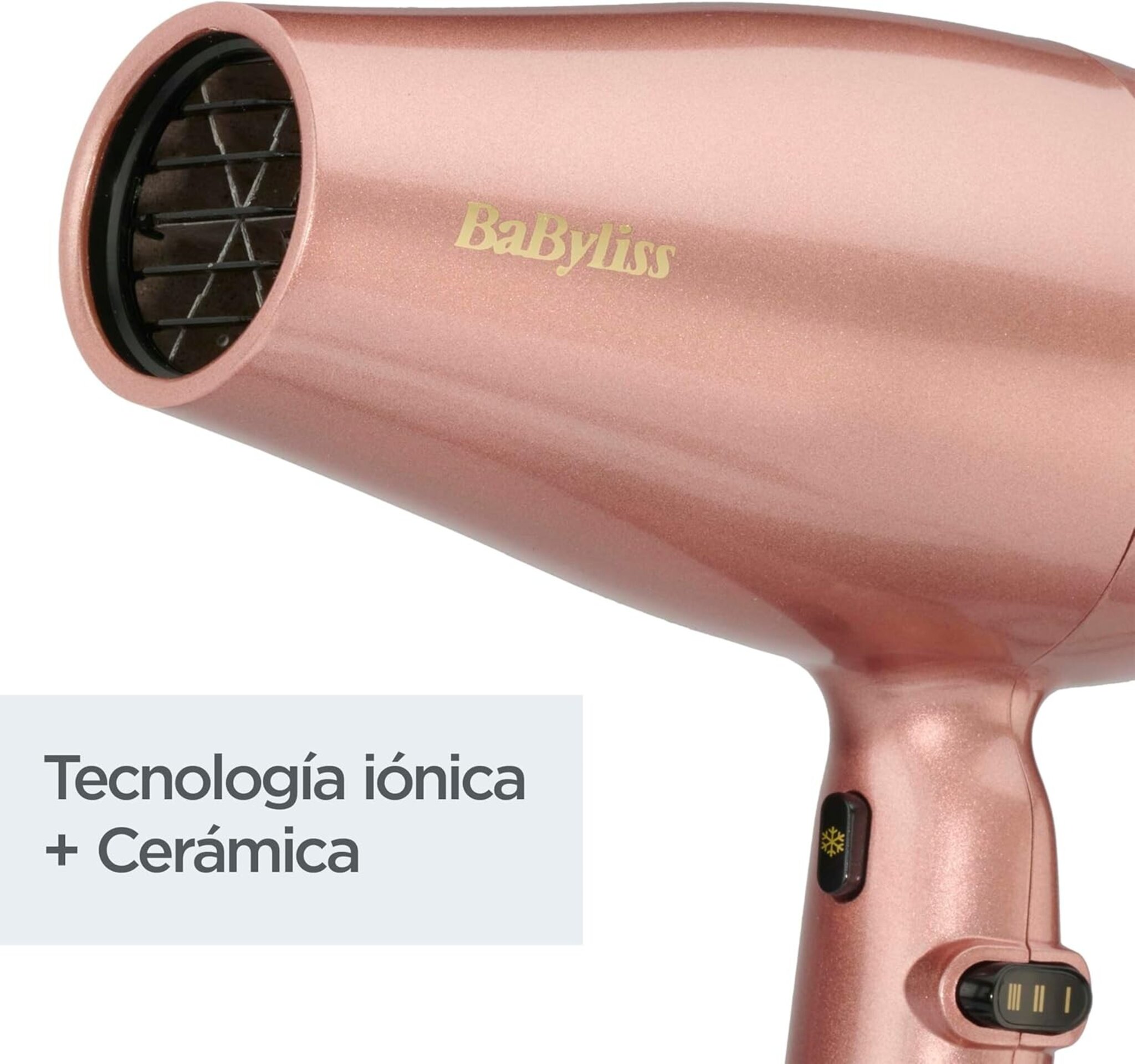 BaByliss 5336PE Secador de pelo Rose Gold 2100, Tecnología iónica antiencrespami - 5