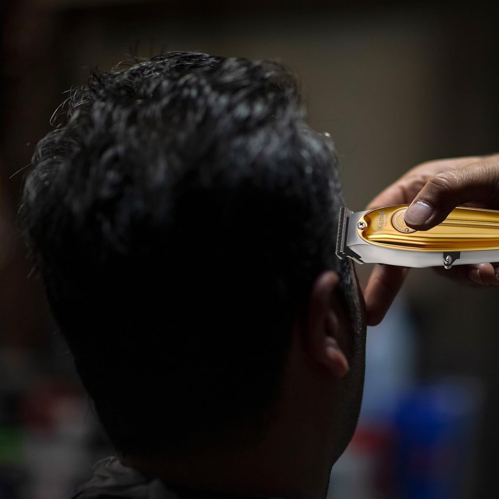 KEMEI Recortadora profesional de barba y pelo para hombres, recortadora - 7