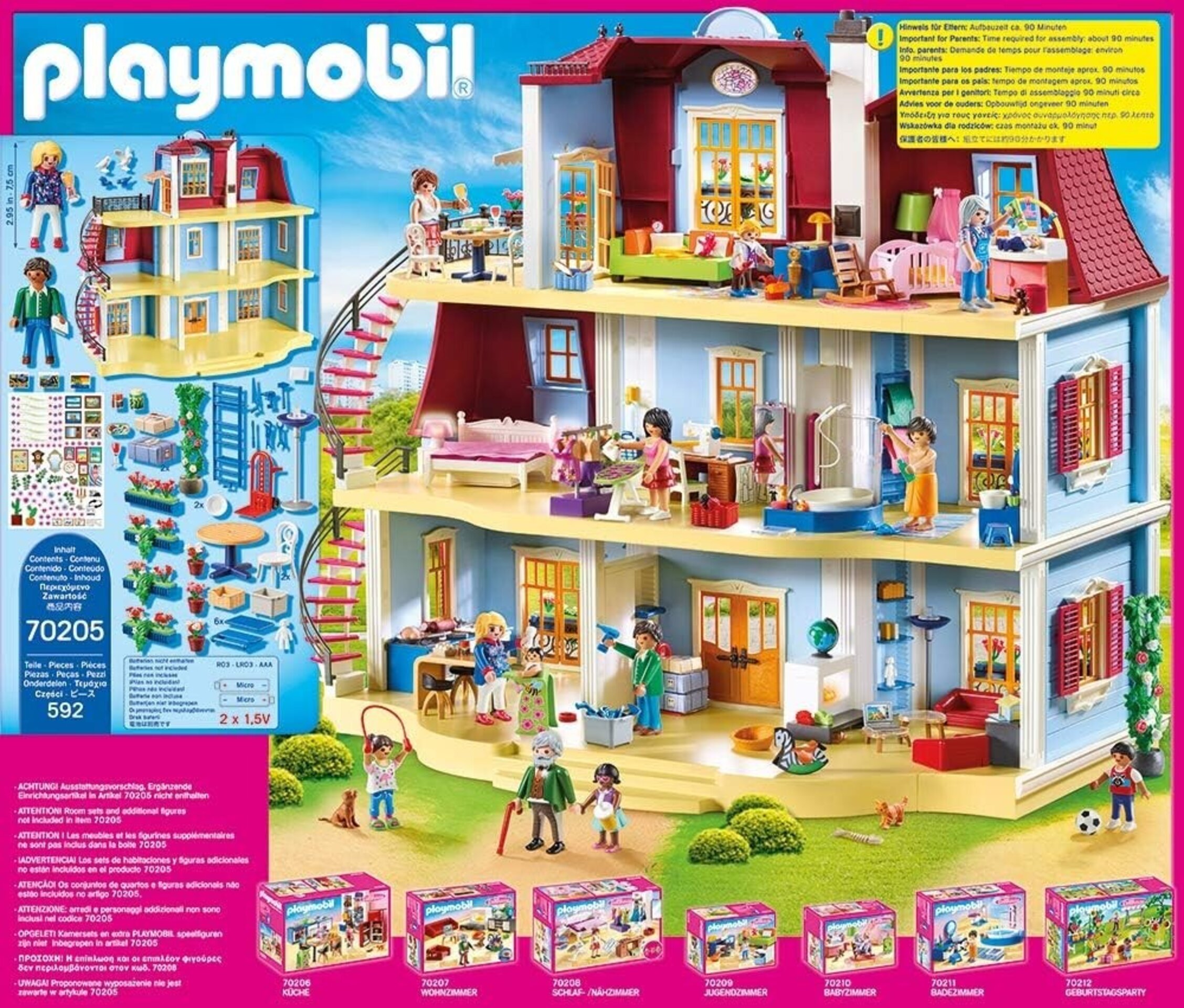 PLAYMOBIL Dollhouse 70205 Casa de Muñecas, con Timbre Real, A partir de 4 años - 2