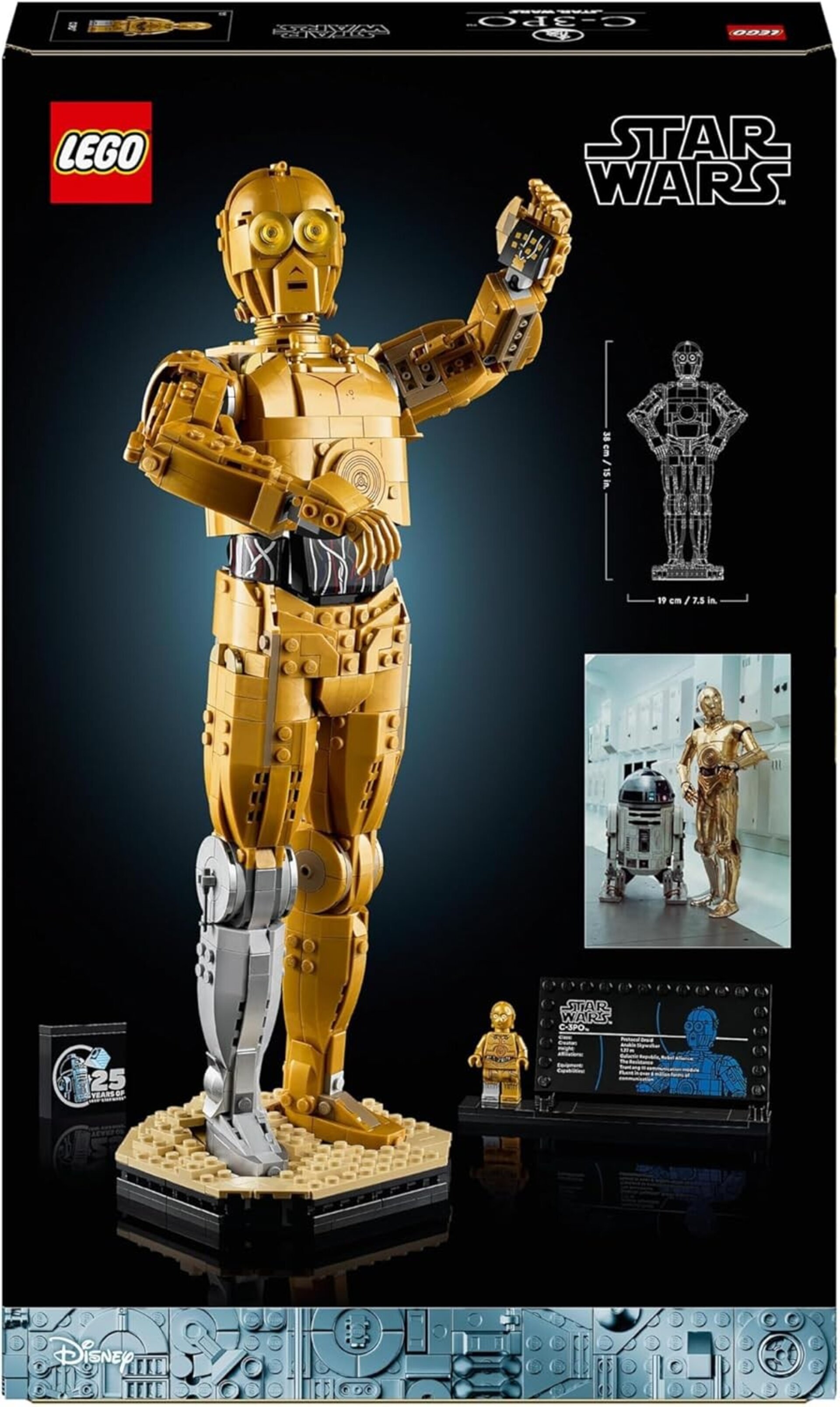 LEGO Star Wars C-3PO Figura de Droide, Maqueta de Colección para Adultos, Minifi - 6