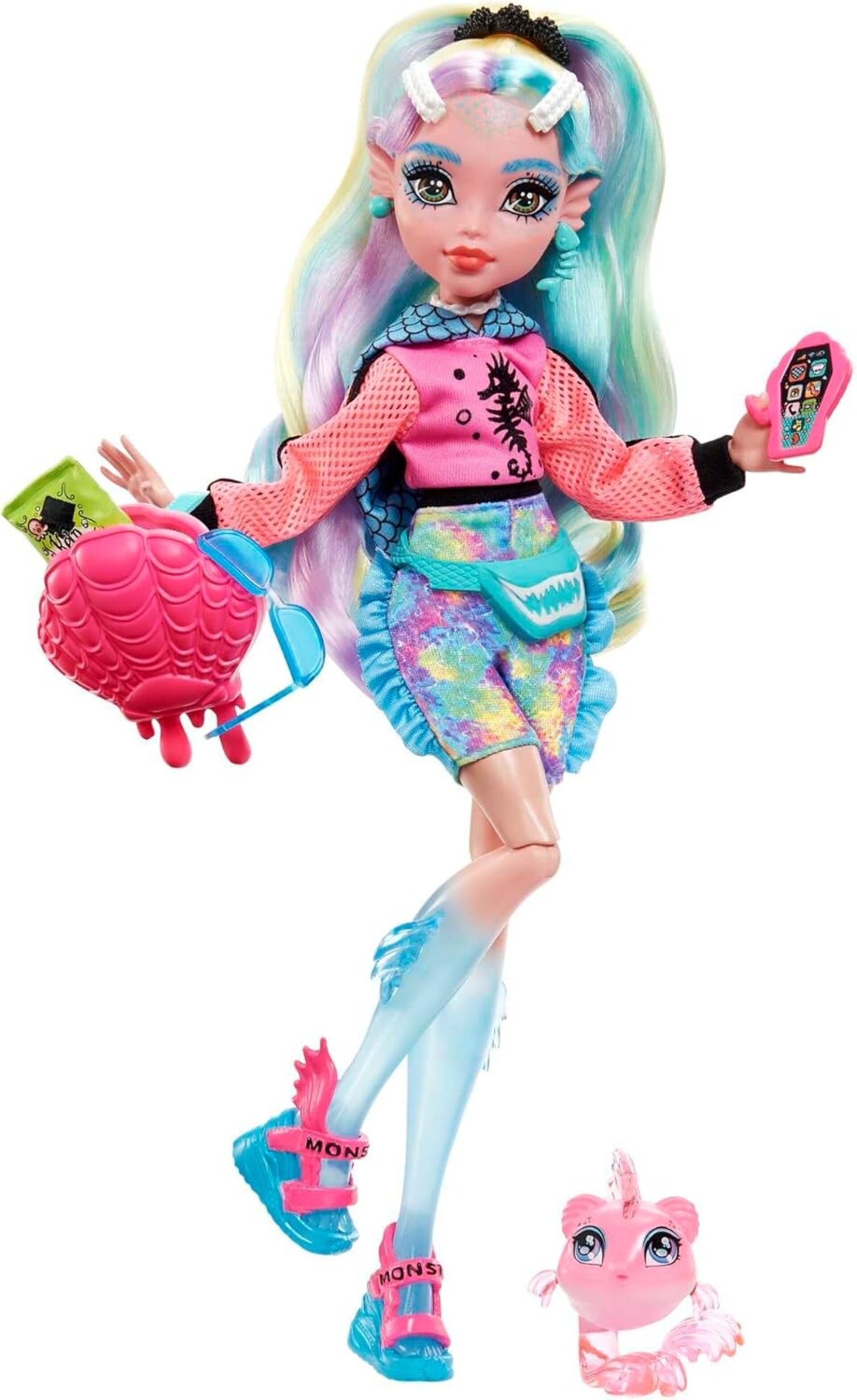 Monster High Lagoona Blue Muñeca articulada con Mascota y Accesorios de Moda, Ju - 5