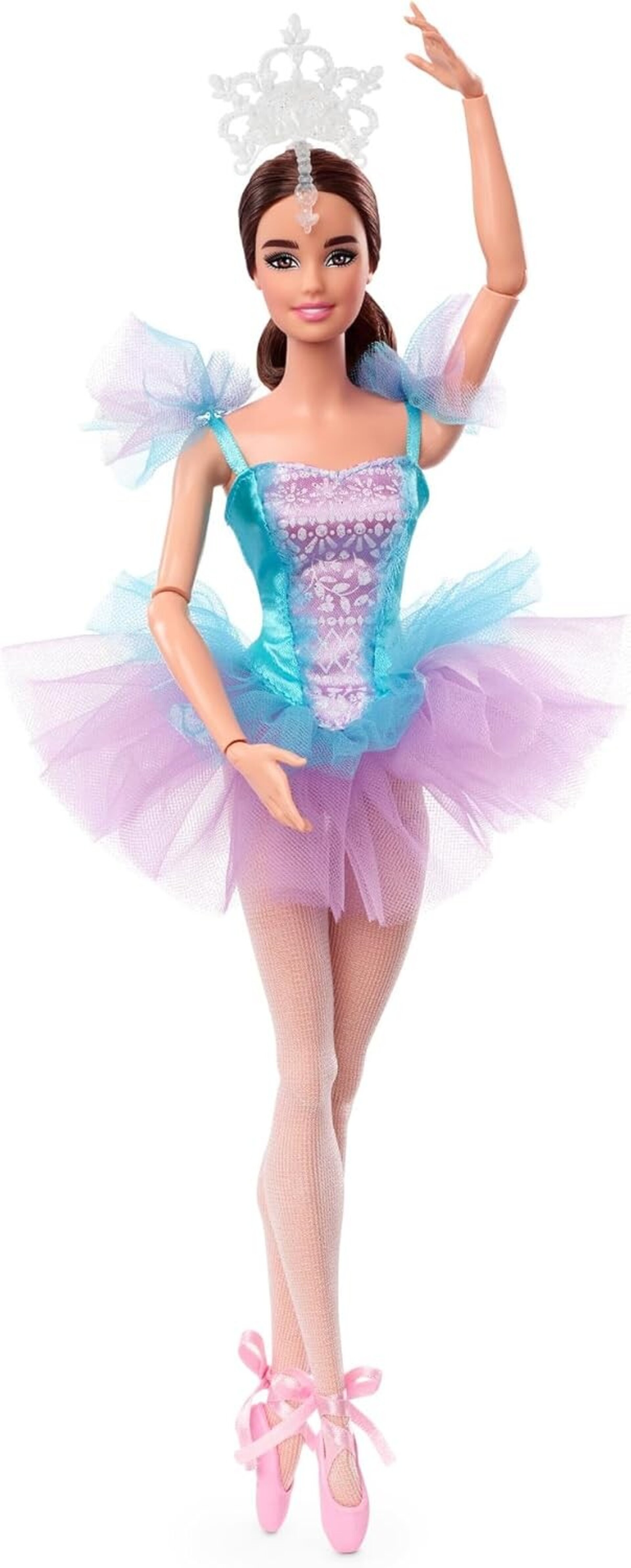 Barbie Muñeca Morena Deseos de Ballet con tutú Azul y Morado y Accesorios, Colec - 3