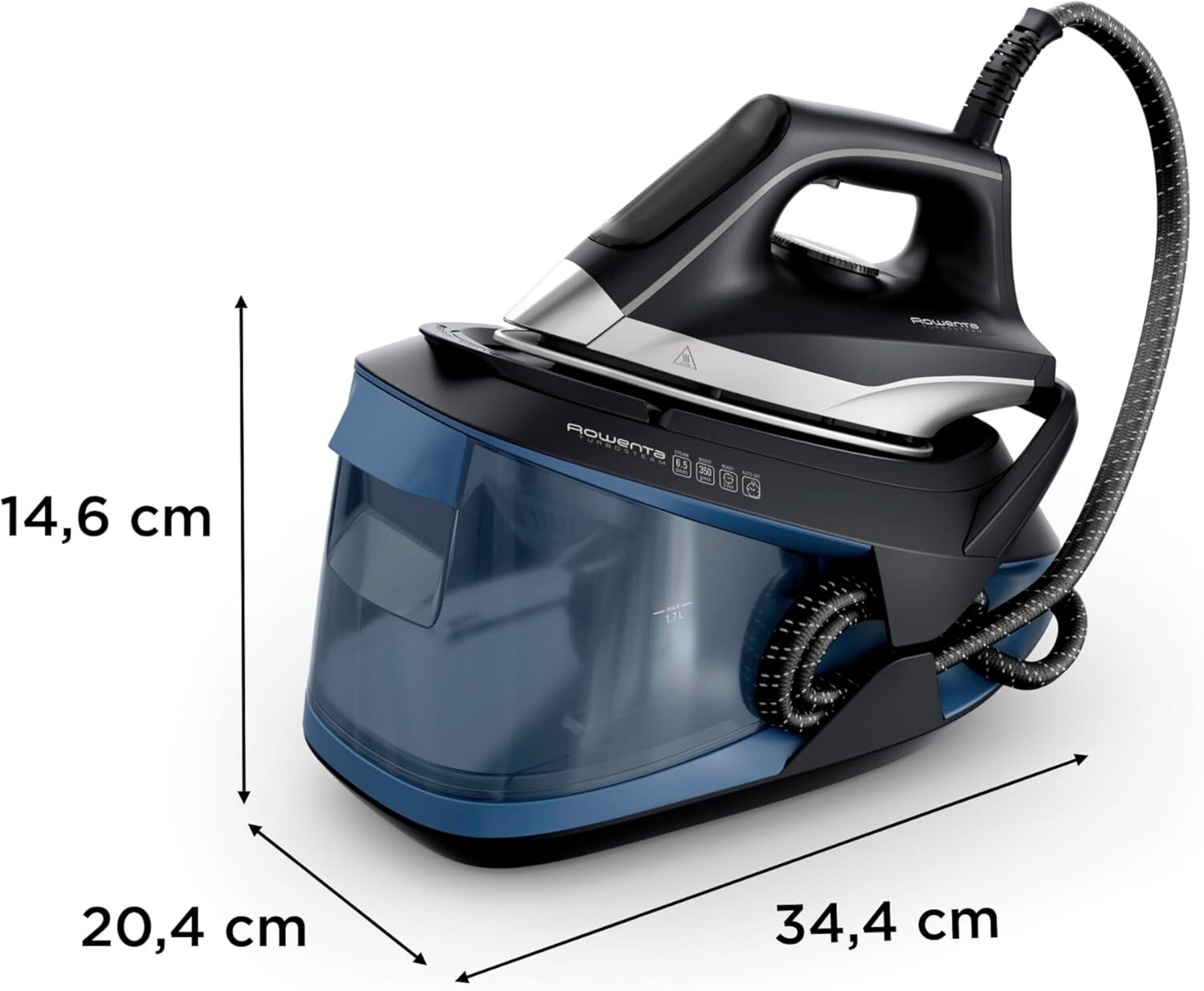 Rowenta Centro de planchado Turbosteam - Potencia 2600W, salida vapor 120g/min, - 2