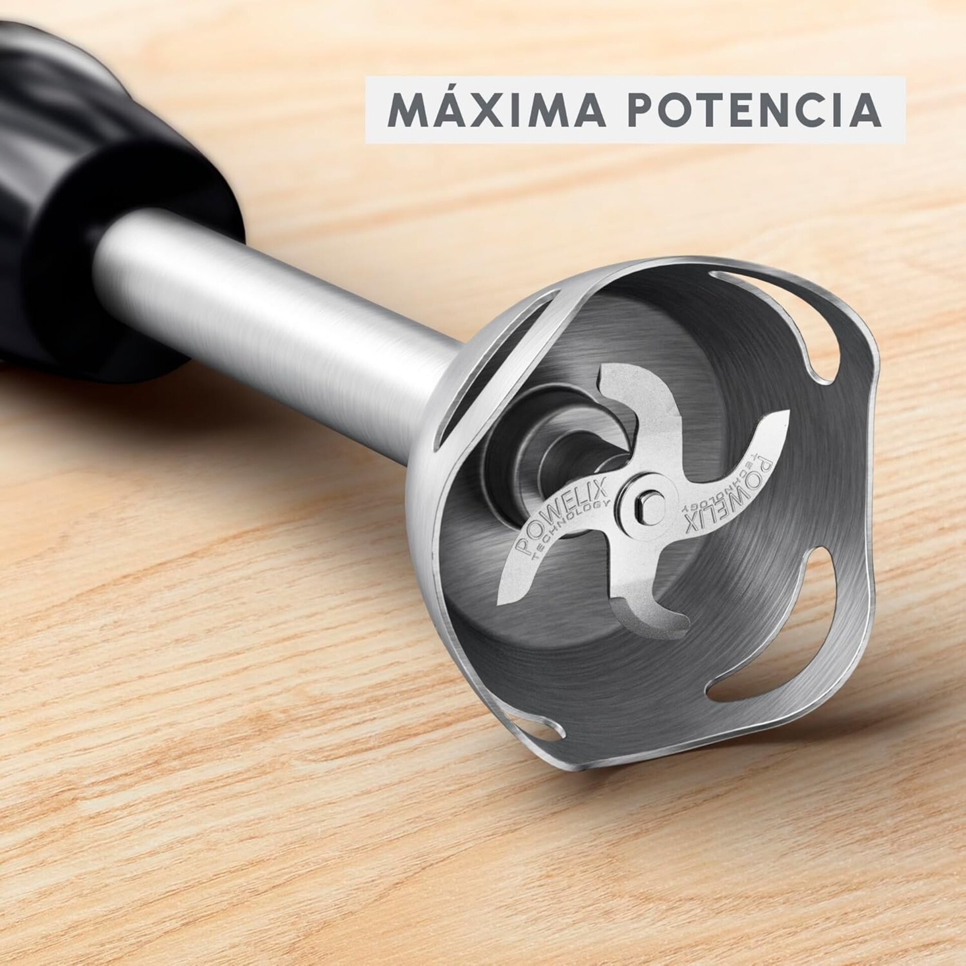 Batidora de mano Moulinex Quickchef+, cuchillas con tecnología Powelix - 3