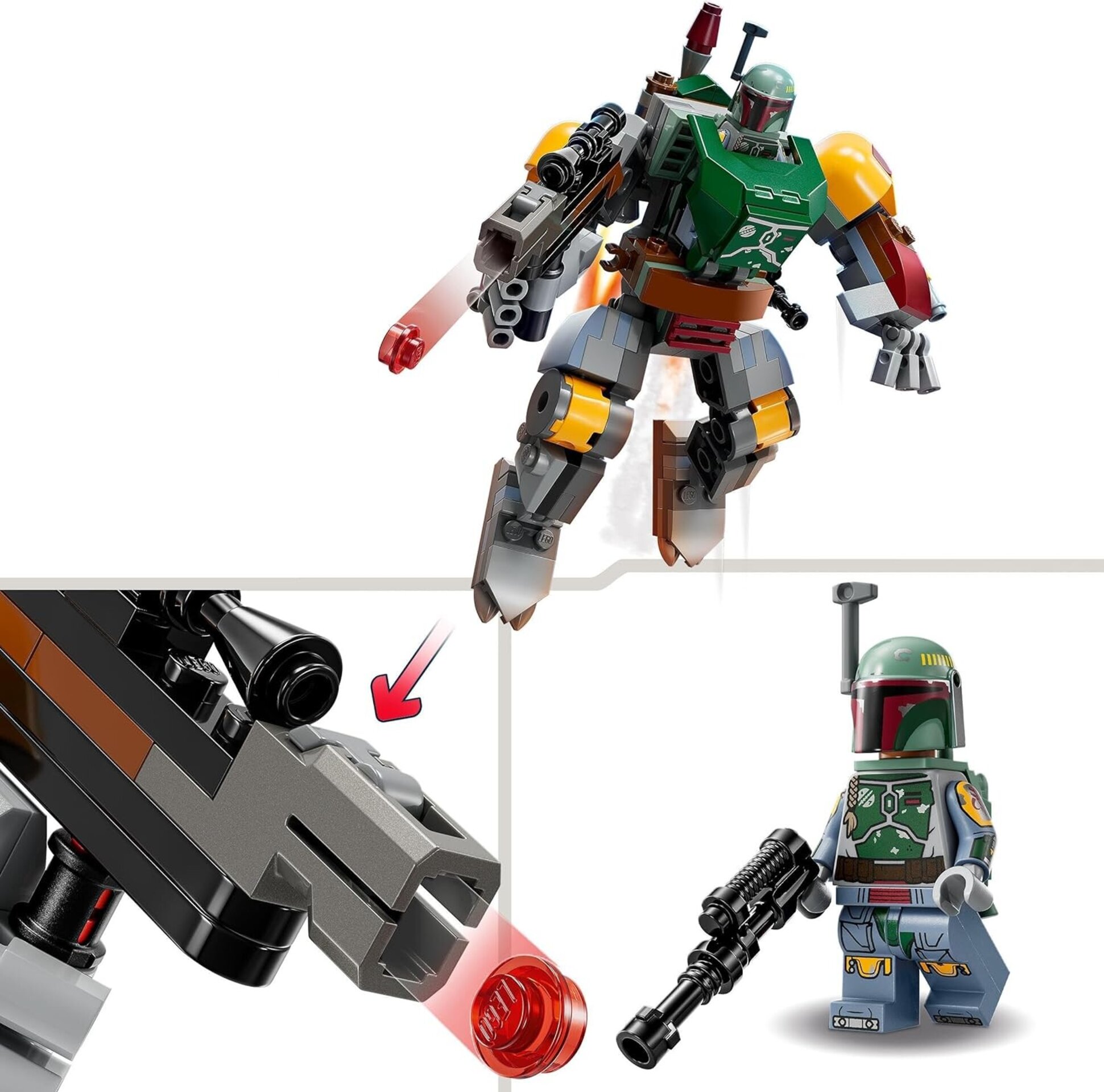 Lego 75369 Star Wars Meca de Boba Fett, Figura de Acción para Construir con Blás - 8