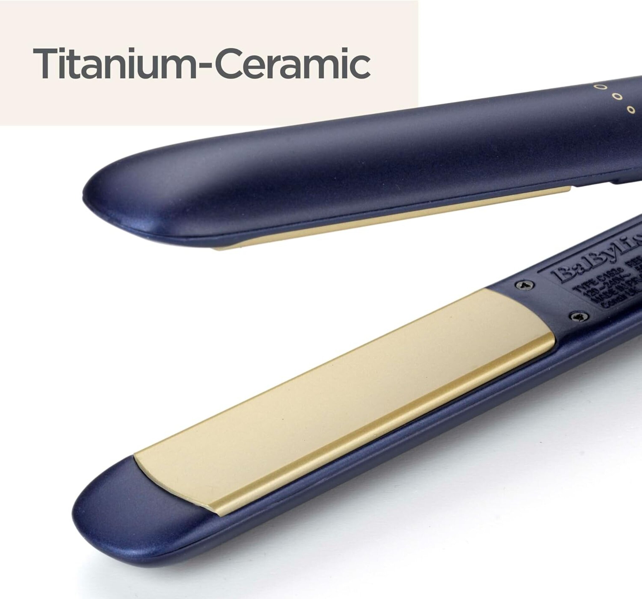 BaByliss Midnight Luxe Hair Straighteners, Titanium Ceramic floating - 2