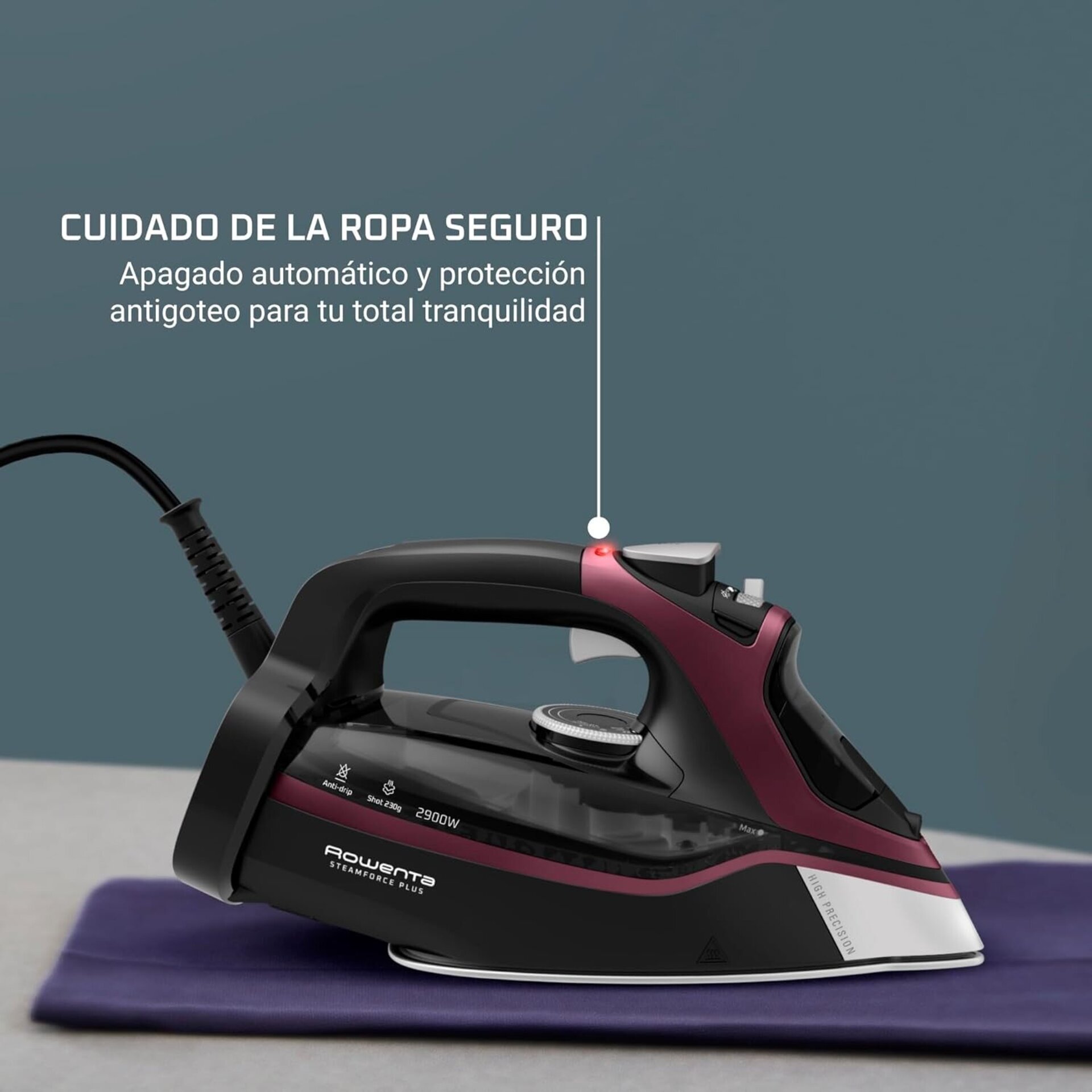 Rowenta Plancha de vapor Steamforce - Suela Microsteam HD Profile, 2900 W, salid - 6