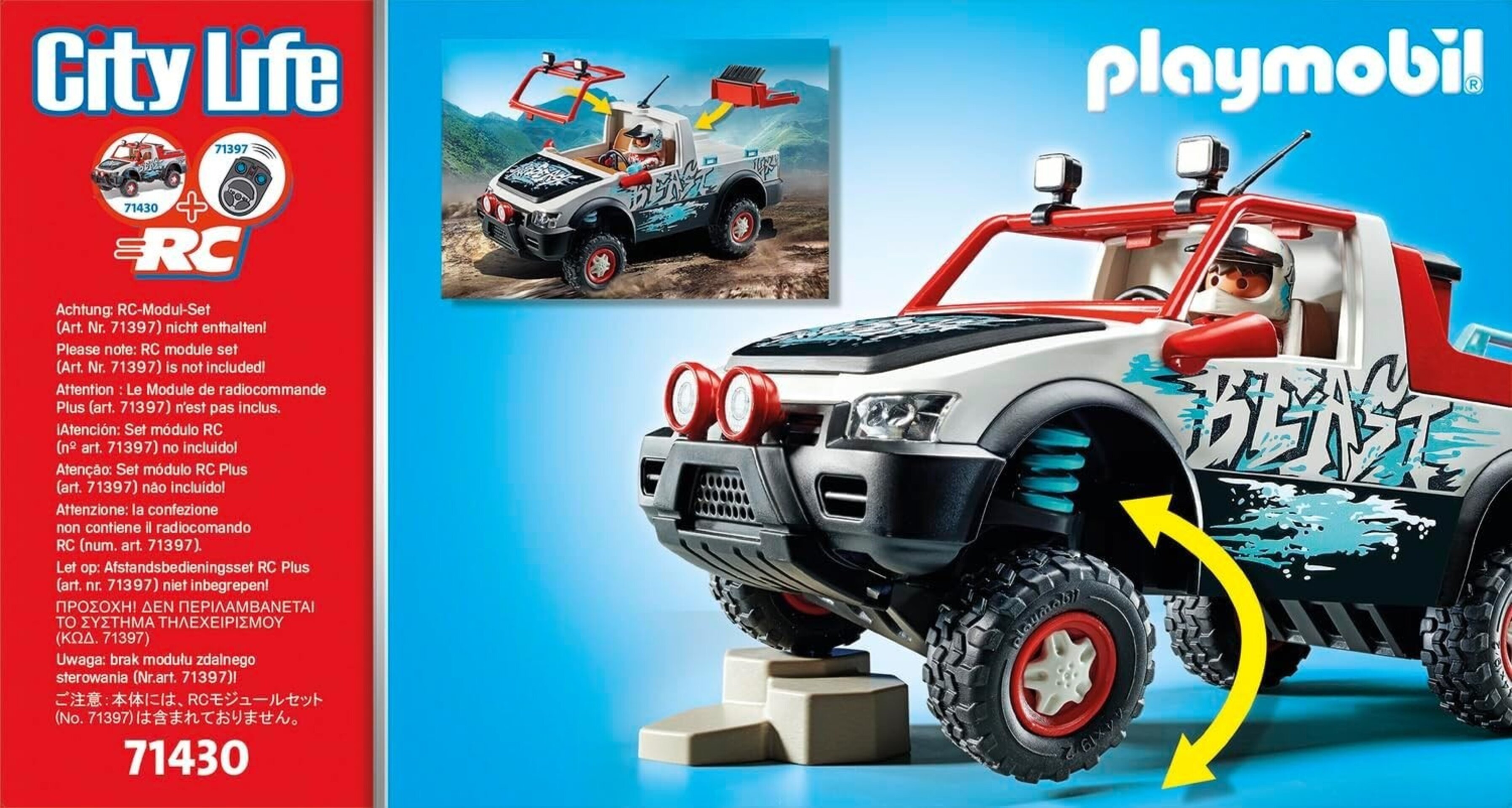 PLAYMOBIL City Life 71430 RC-Vehicles Coche de Rally, Camioneta Todoterreno - 4