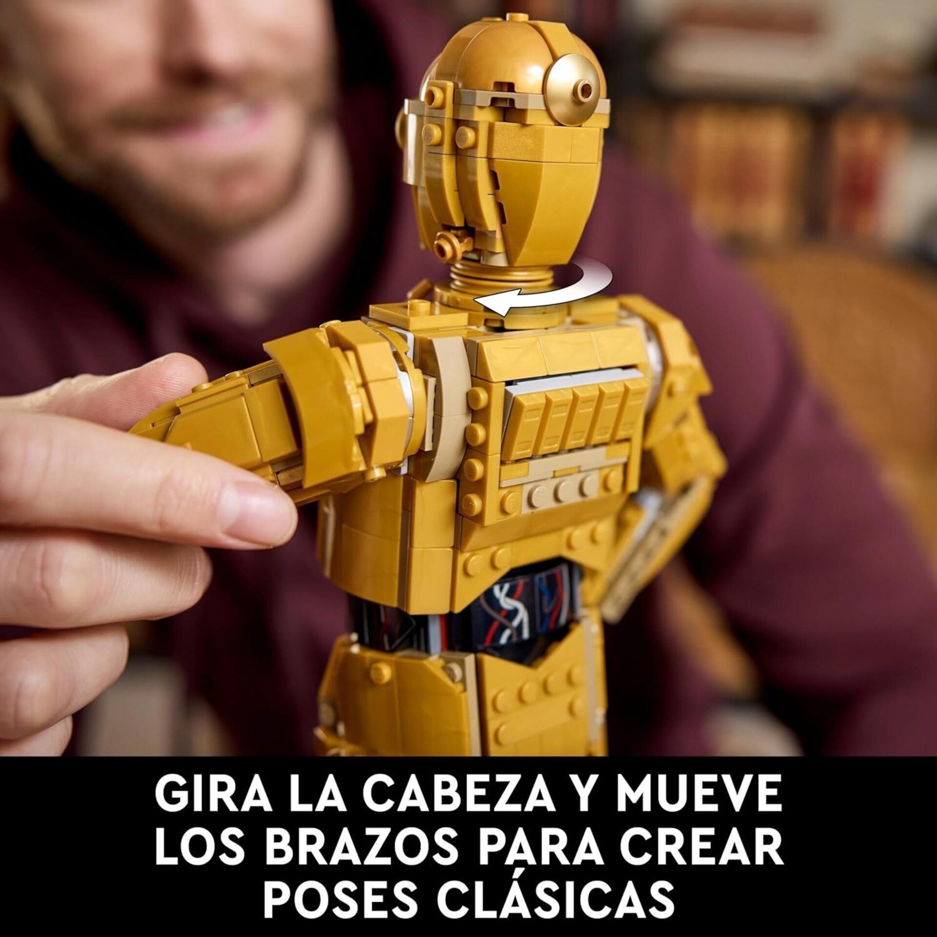 LEGO Star Wars C-3PO Figura de Droide, Maqueta de Colección para Adultos, Minifi - 4